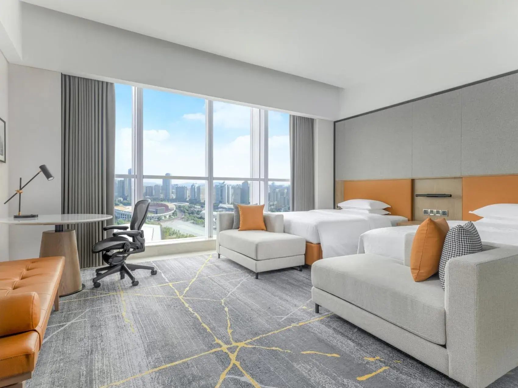 Premier Deluxe, Guest room, 2 Twin/Single Bed(s), City view in Sheraton Guangzhou Hotel Premier Deluxe, Guest room, 2 Twin/Single Bed(s), City view in Sheraton Guangzhou Hotel