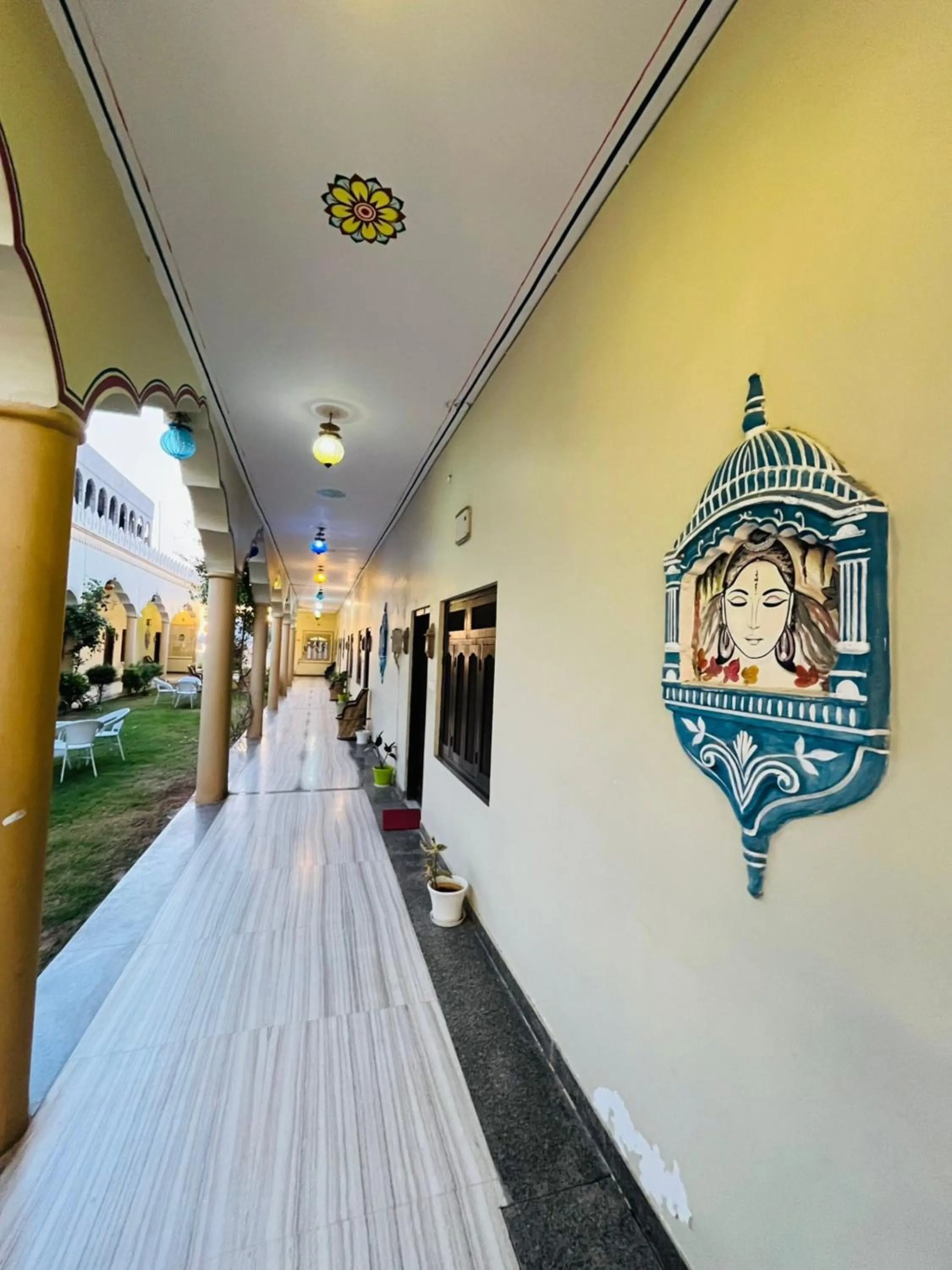 Garden view in Hotel Mewad Haveli Pushkar