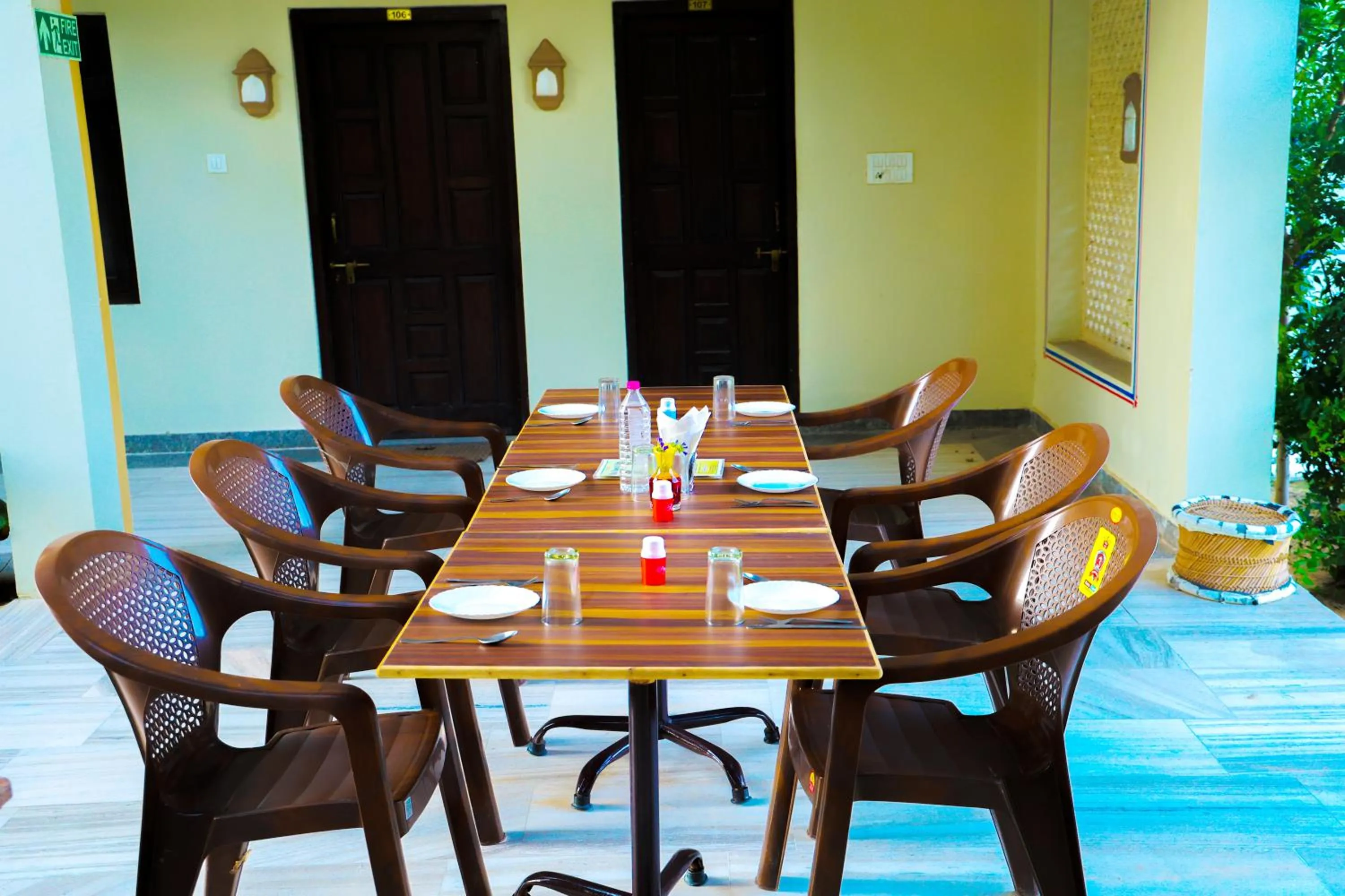 Dining area in Hotel Mewad Haveli Pushkar