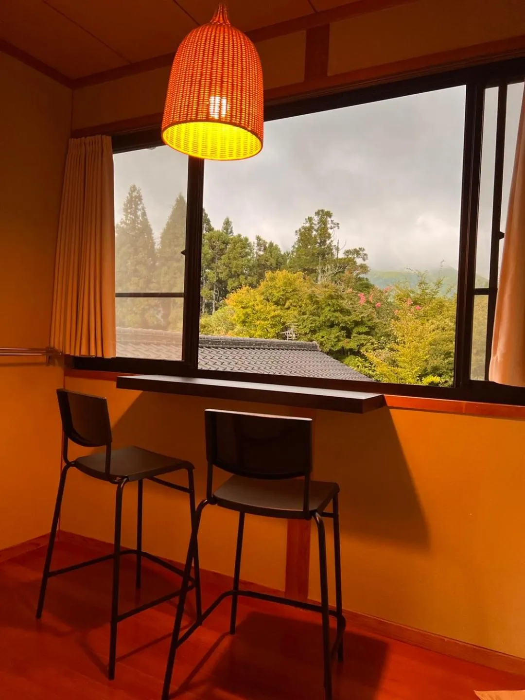 Seating area in Yufuin Hoshinosato