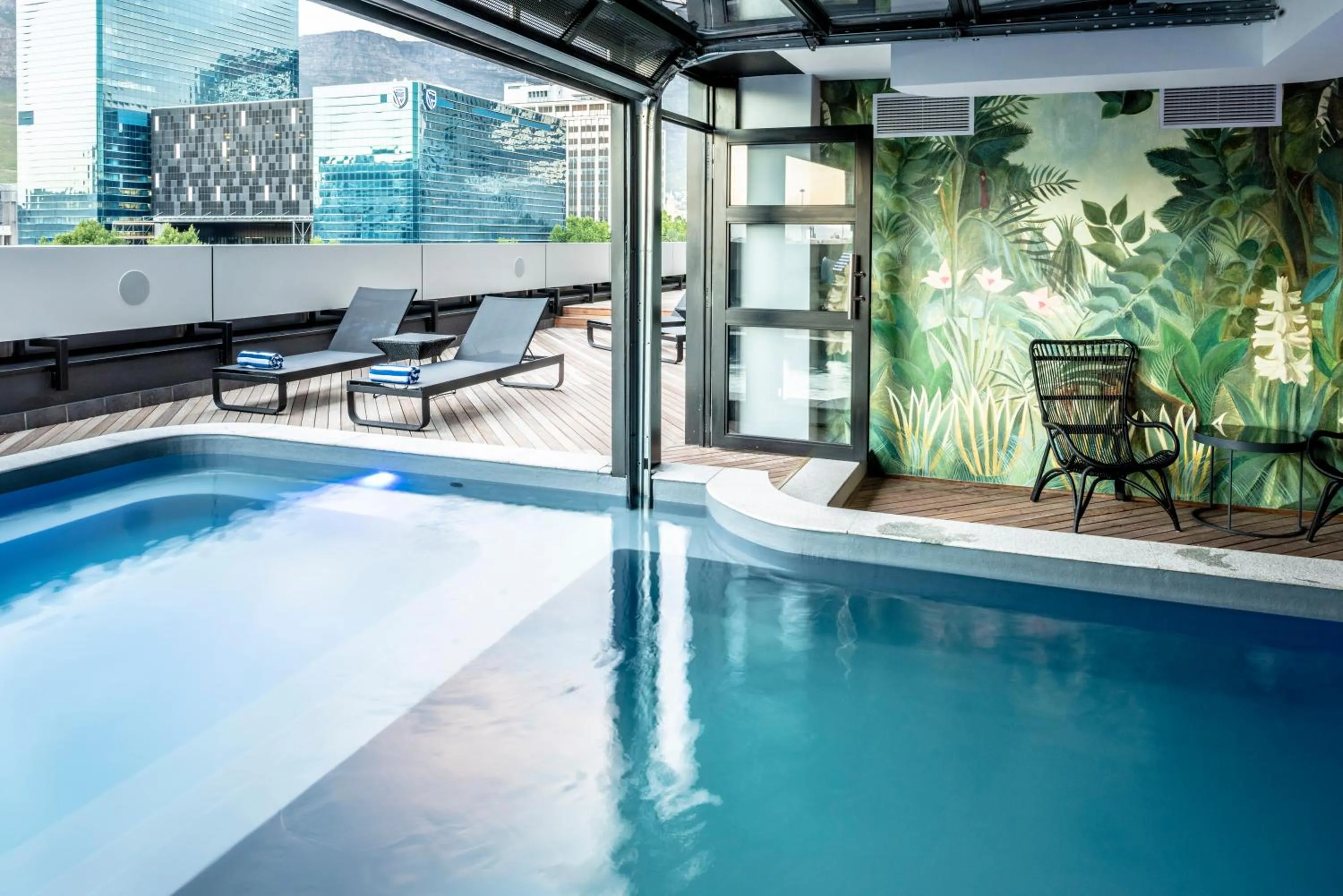 Pool view in The Onyx Apartment Hotel by NEWMARK