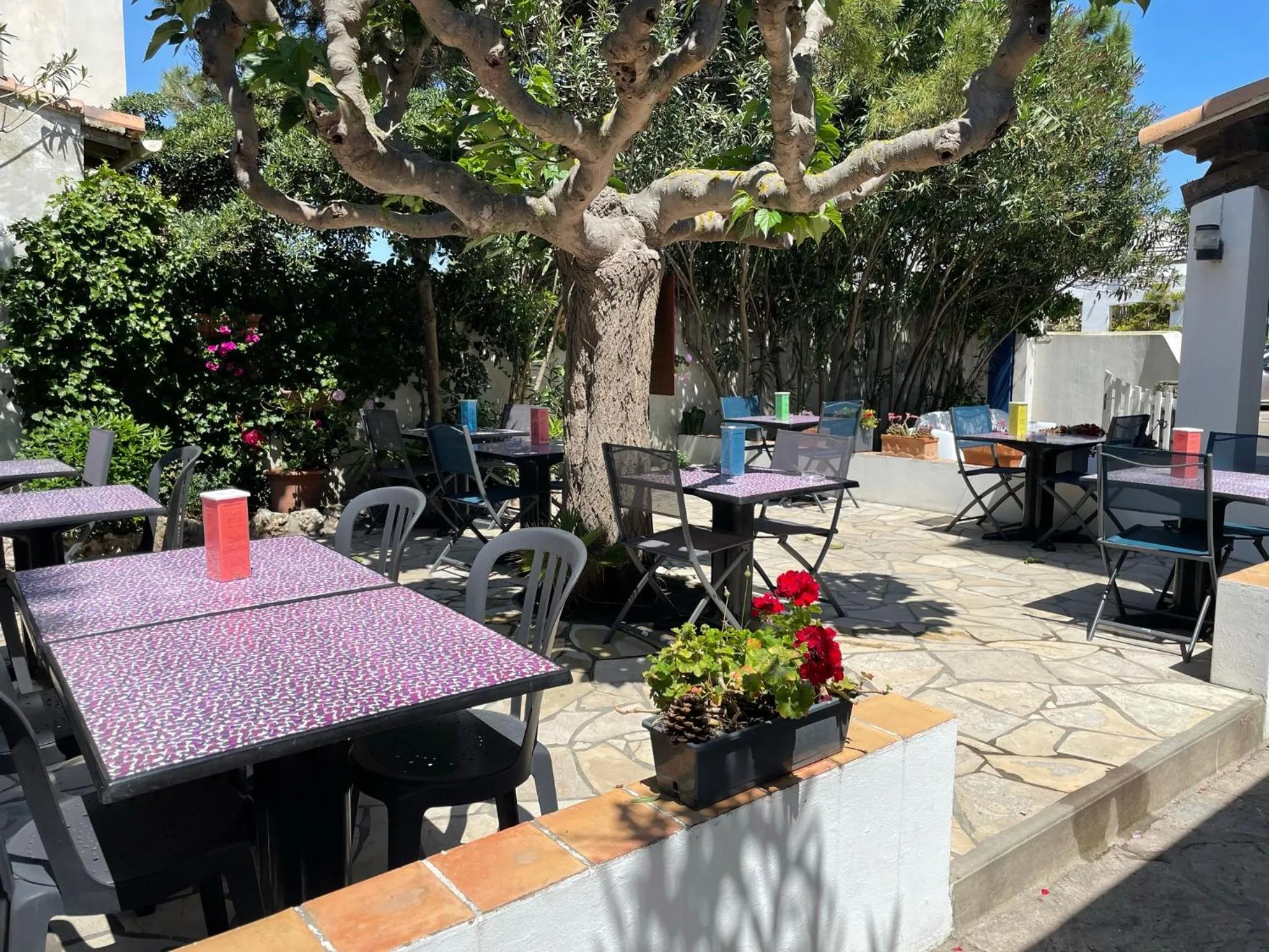 Patio in Hôtel Le Mirage