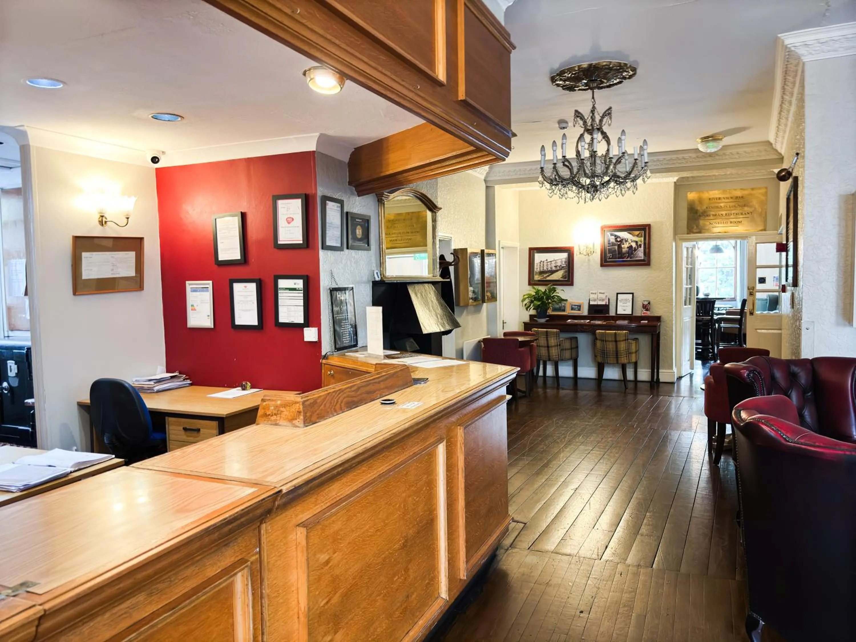 Lobby or reception in The Hand Hotel Llangollen by Compass Hospitality