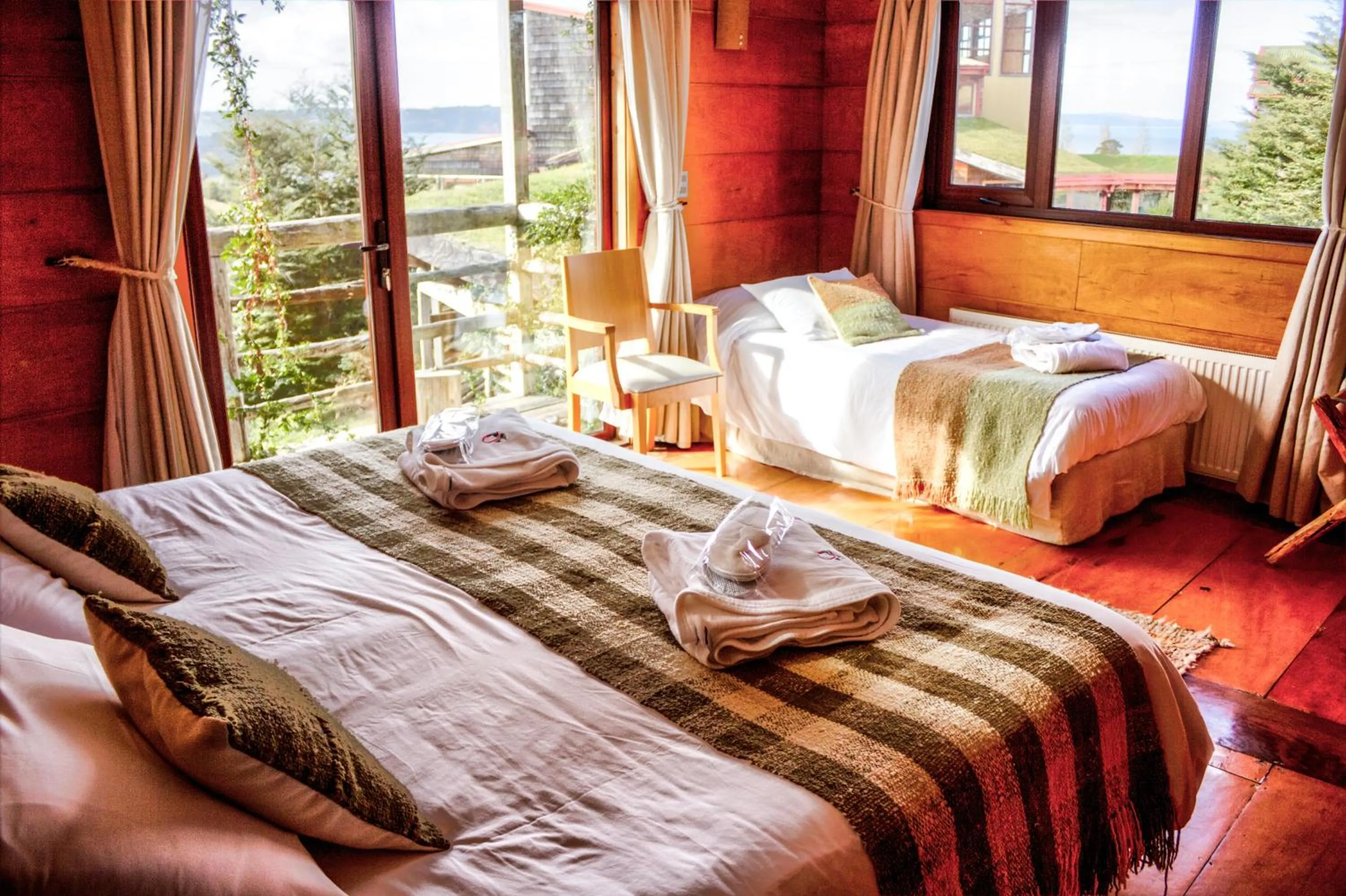 Bed in Hotel Parque Quilquico