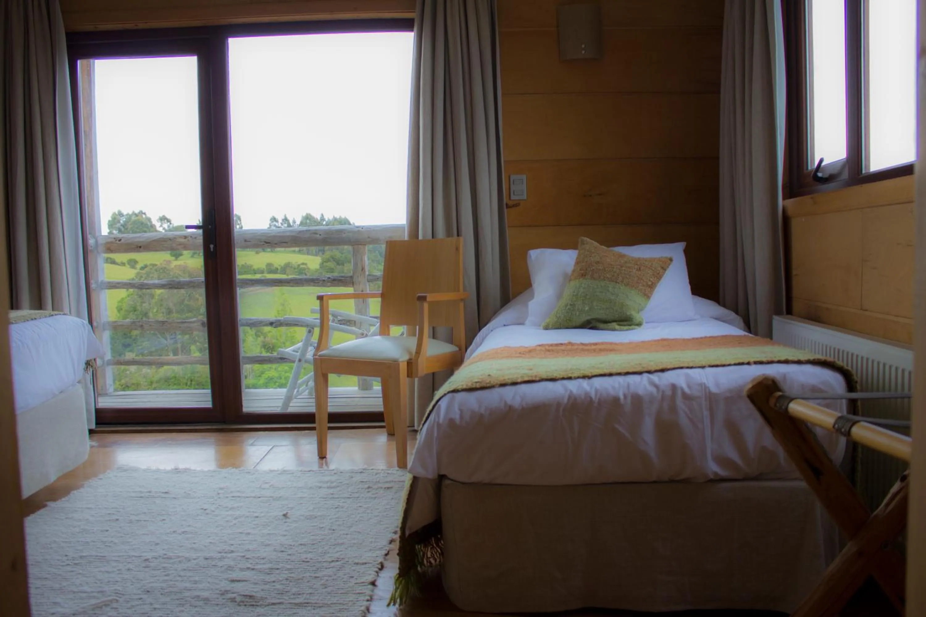 View (from property/room), Bed in Hotel Parque Quilquico