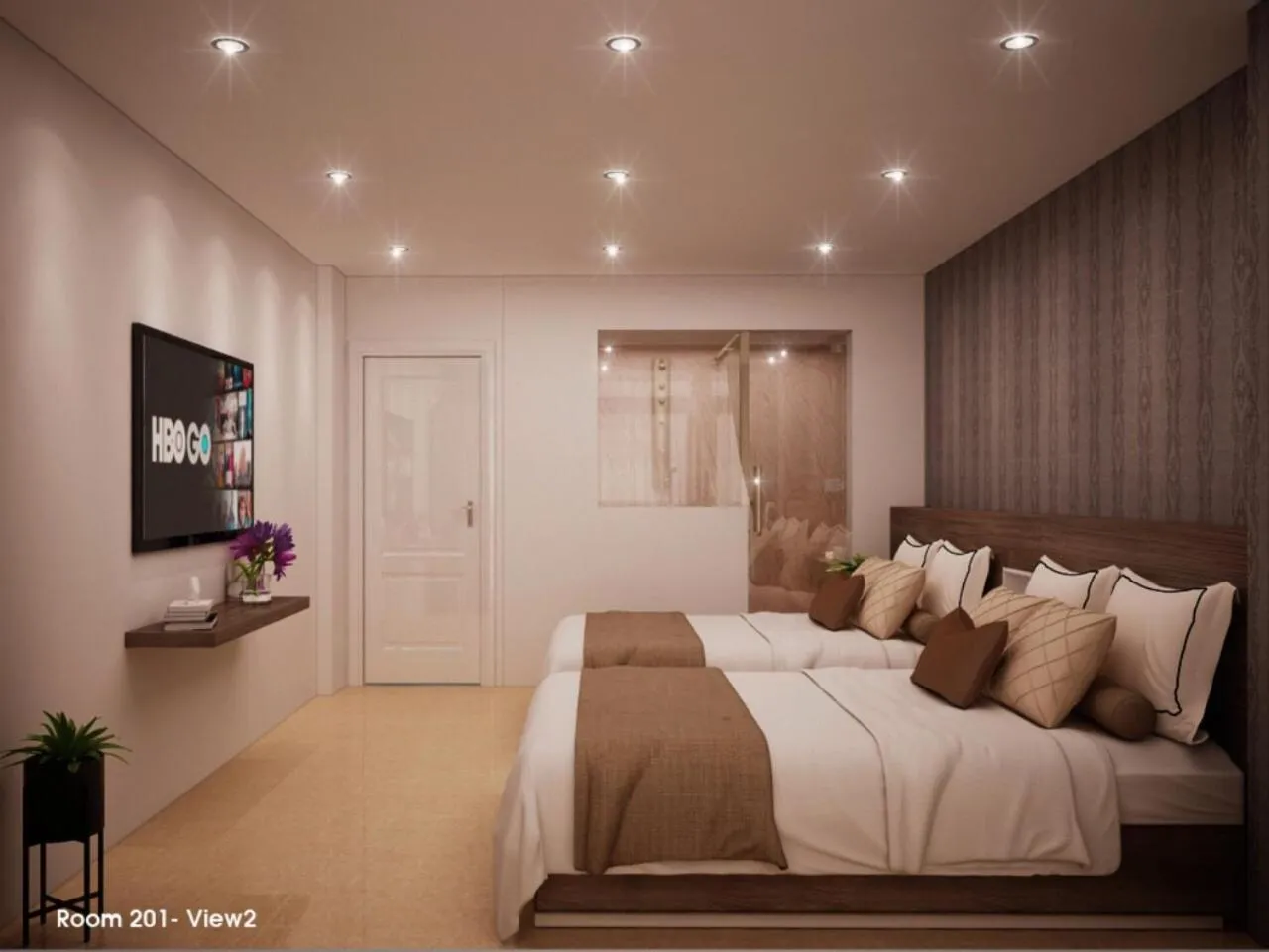 Bathroom, Bed in Nice Hue Hotel