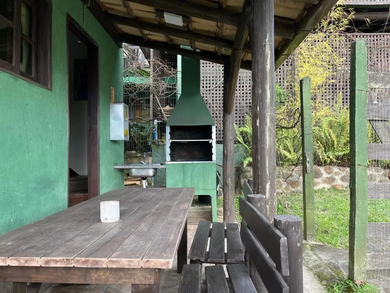 BBQ facilities in Pousada vale verde bungalows - Praia do Rosa