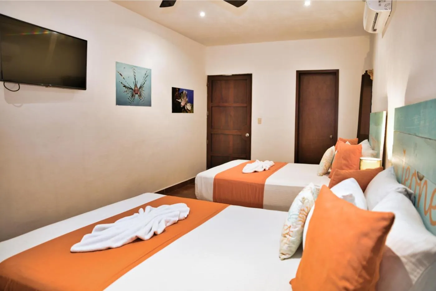 Bed in Hotel Museo Matan Kaan Mahahual