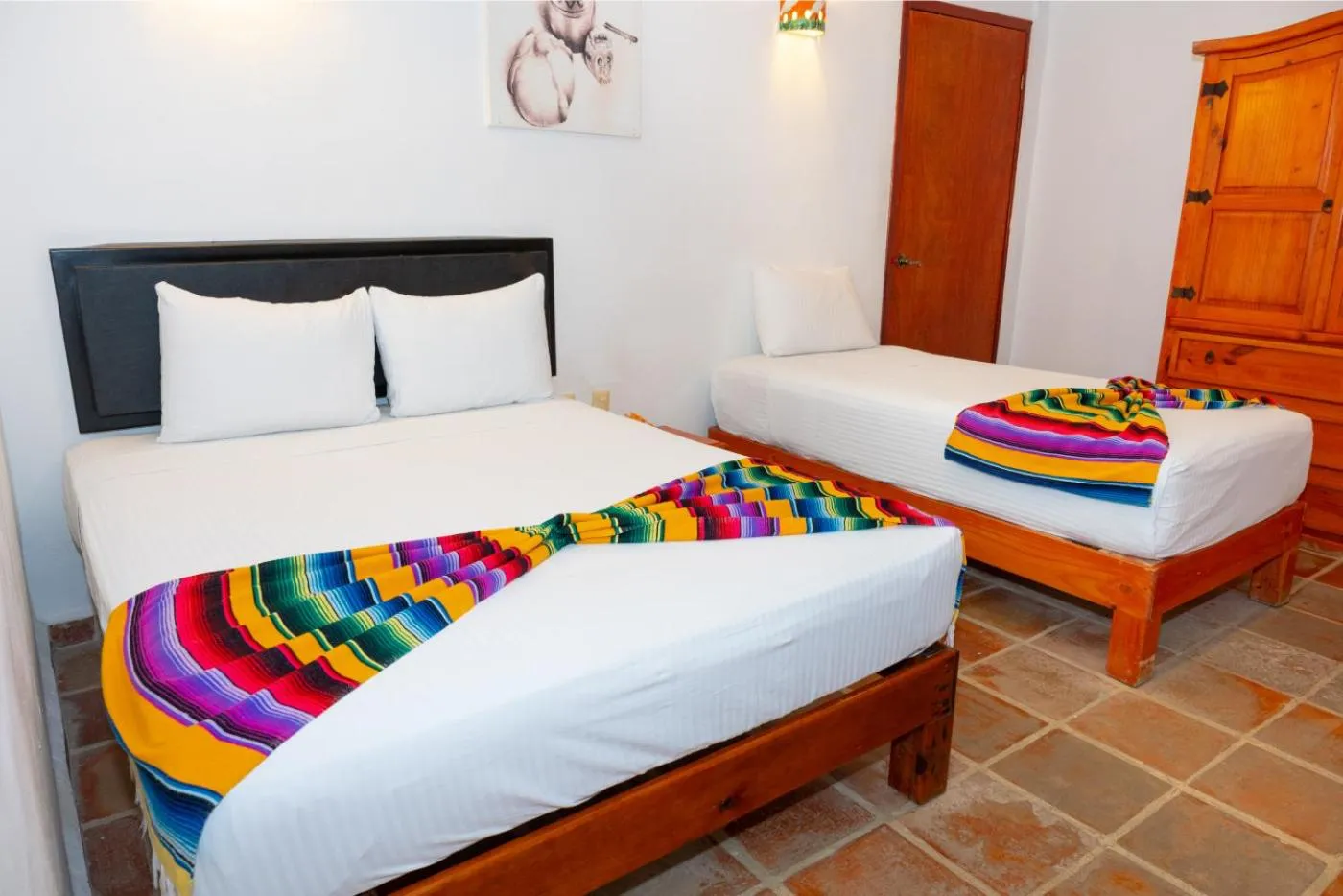 Bed in Hotel Museo Matan Kaan Mahahual