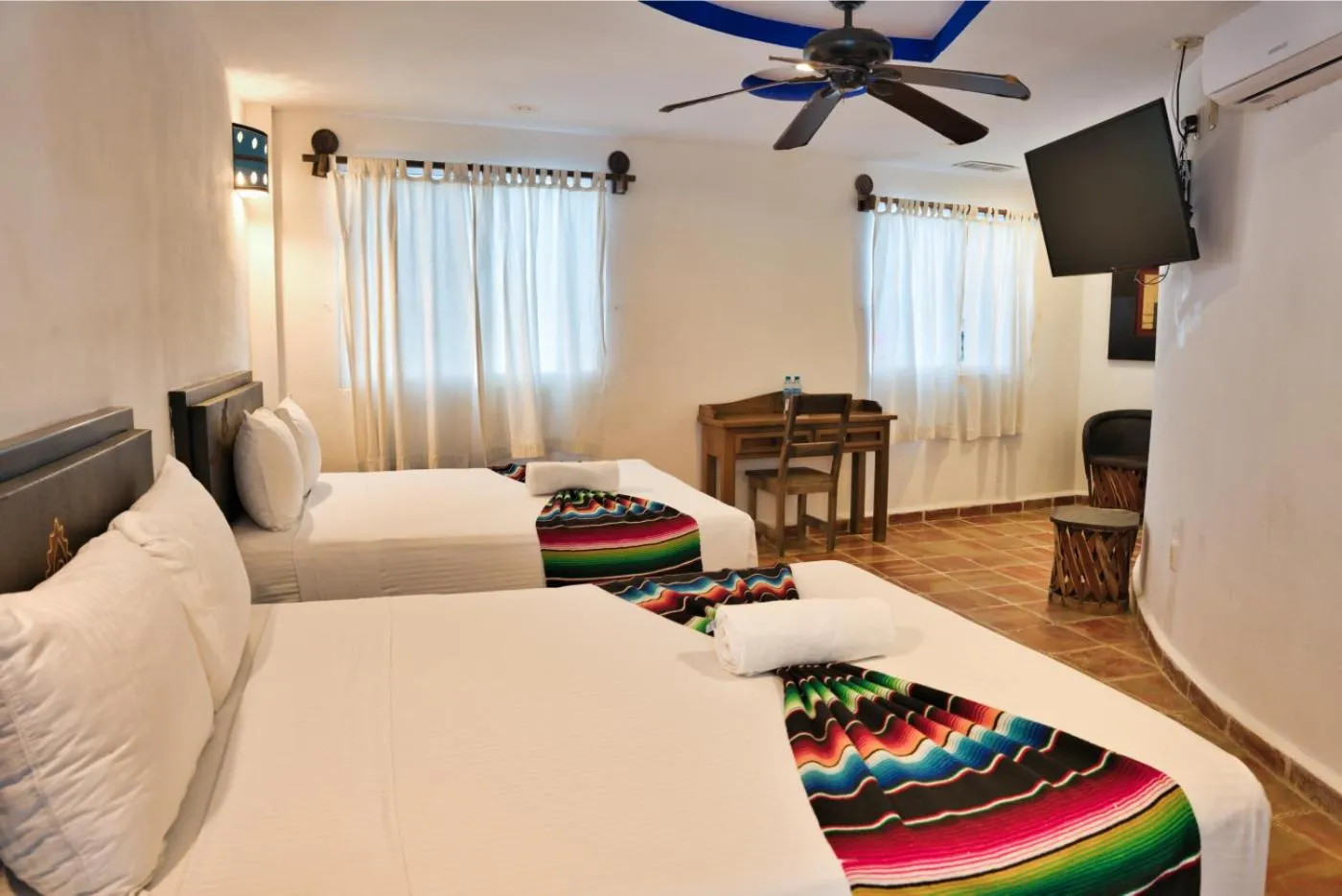 Bed in Hotel Museo Matan Kaan Mahahual