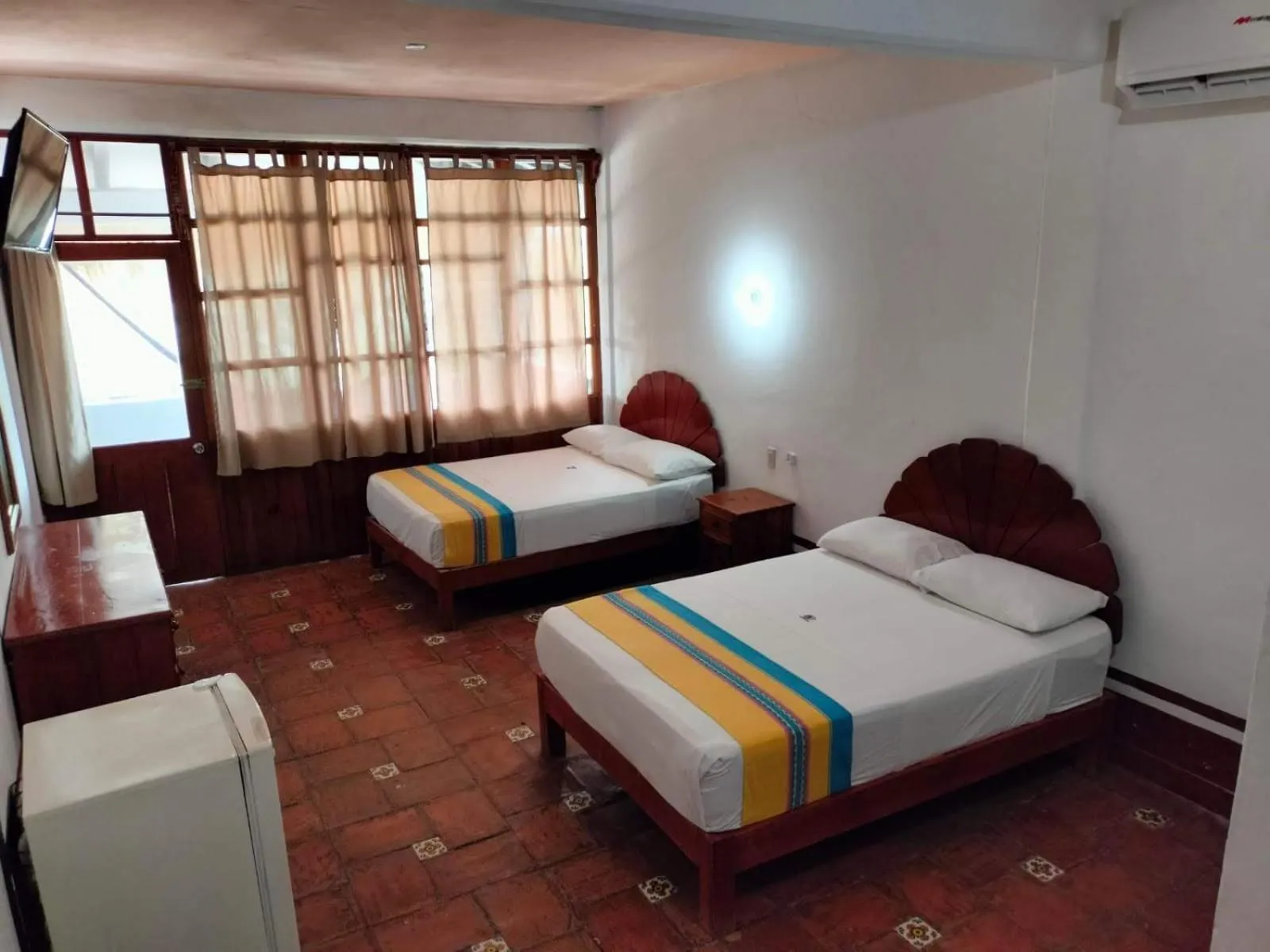 Bed in Hotel Bungalows Acuario