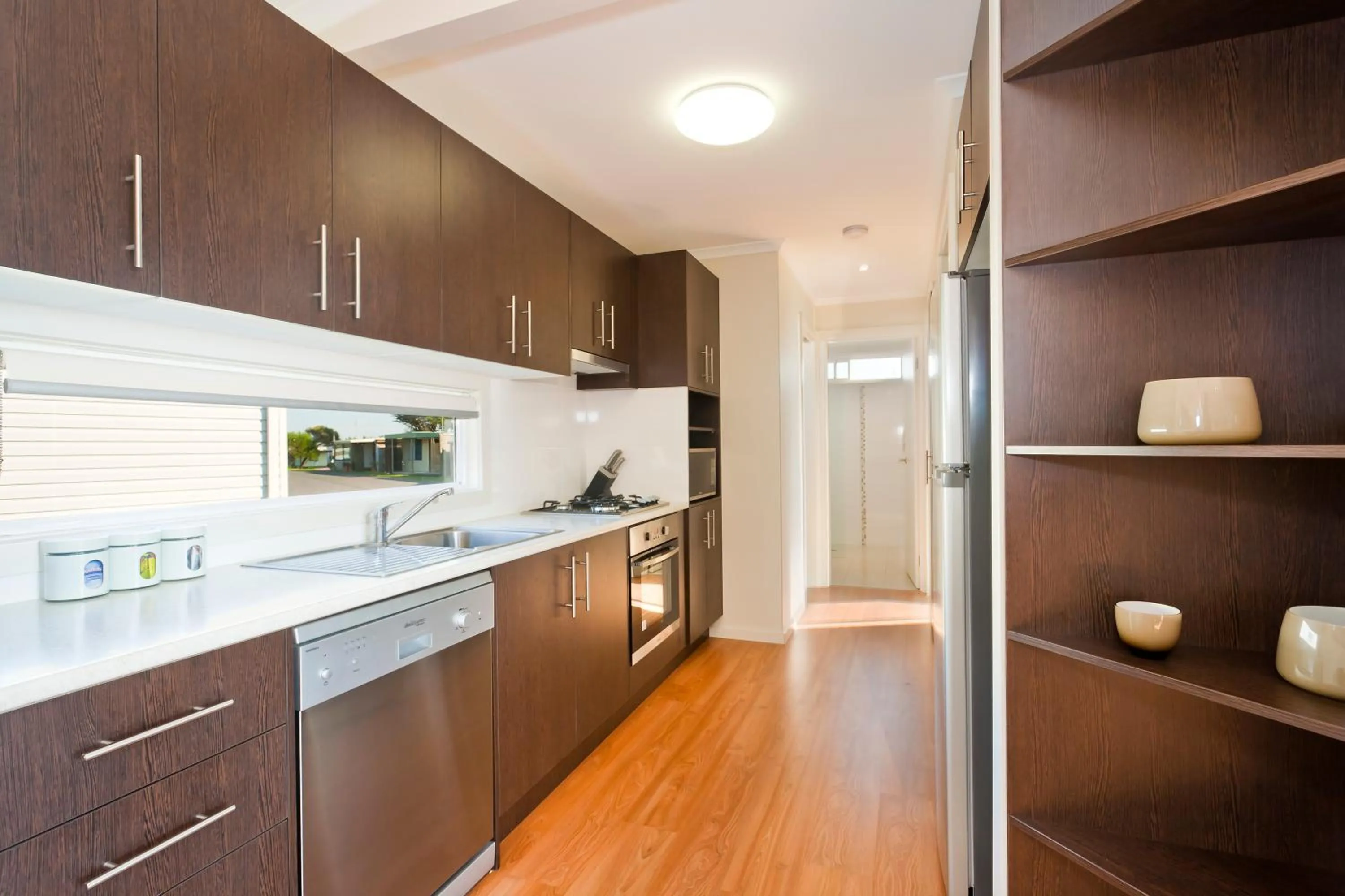 Kitchen or kitchenette in Great Ocean Road Tourist Park