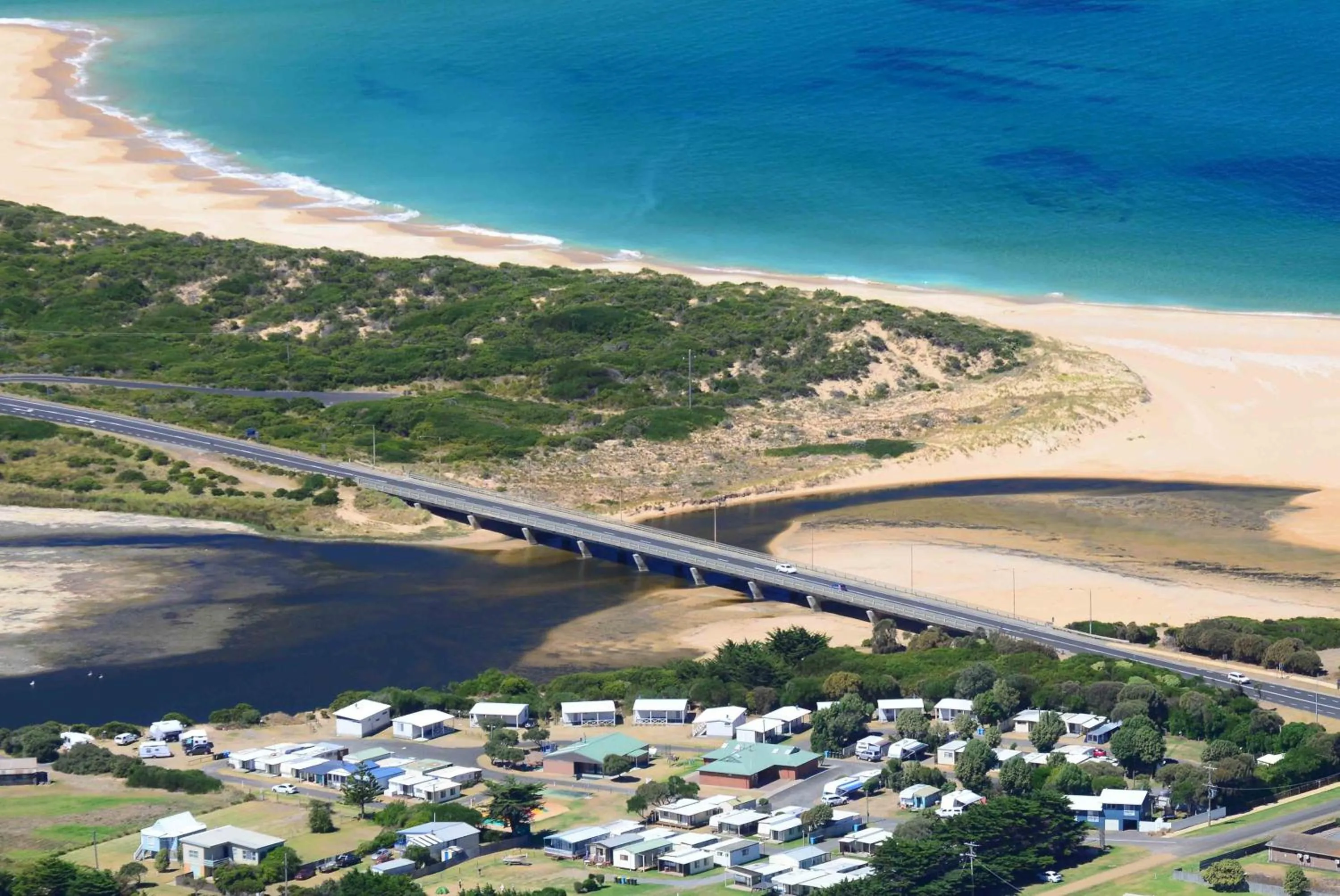 Bird's eye view in Great Ocean Road Tourist Park