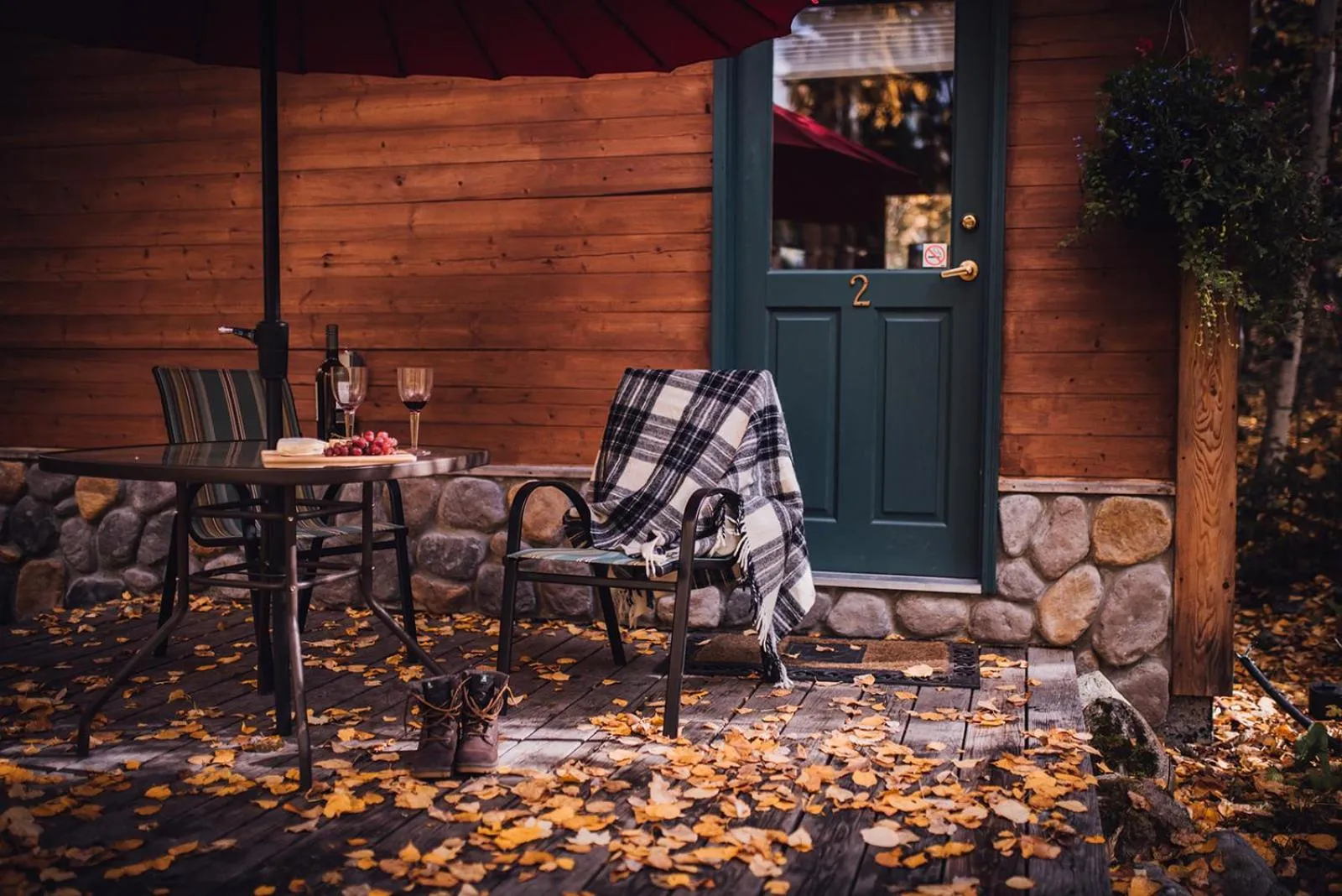 Patio in Across the Creek Cabins