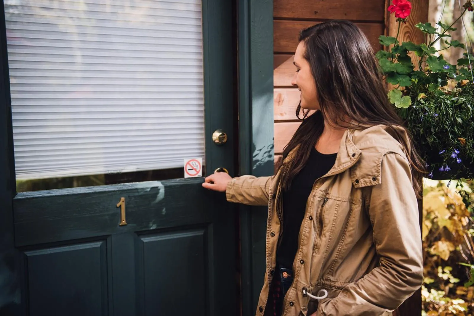 group of guests in Across the Creek Cabins