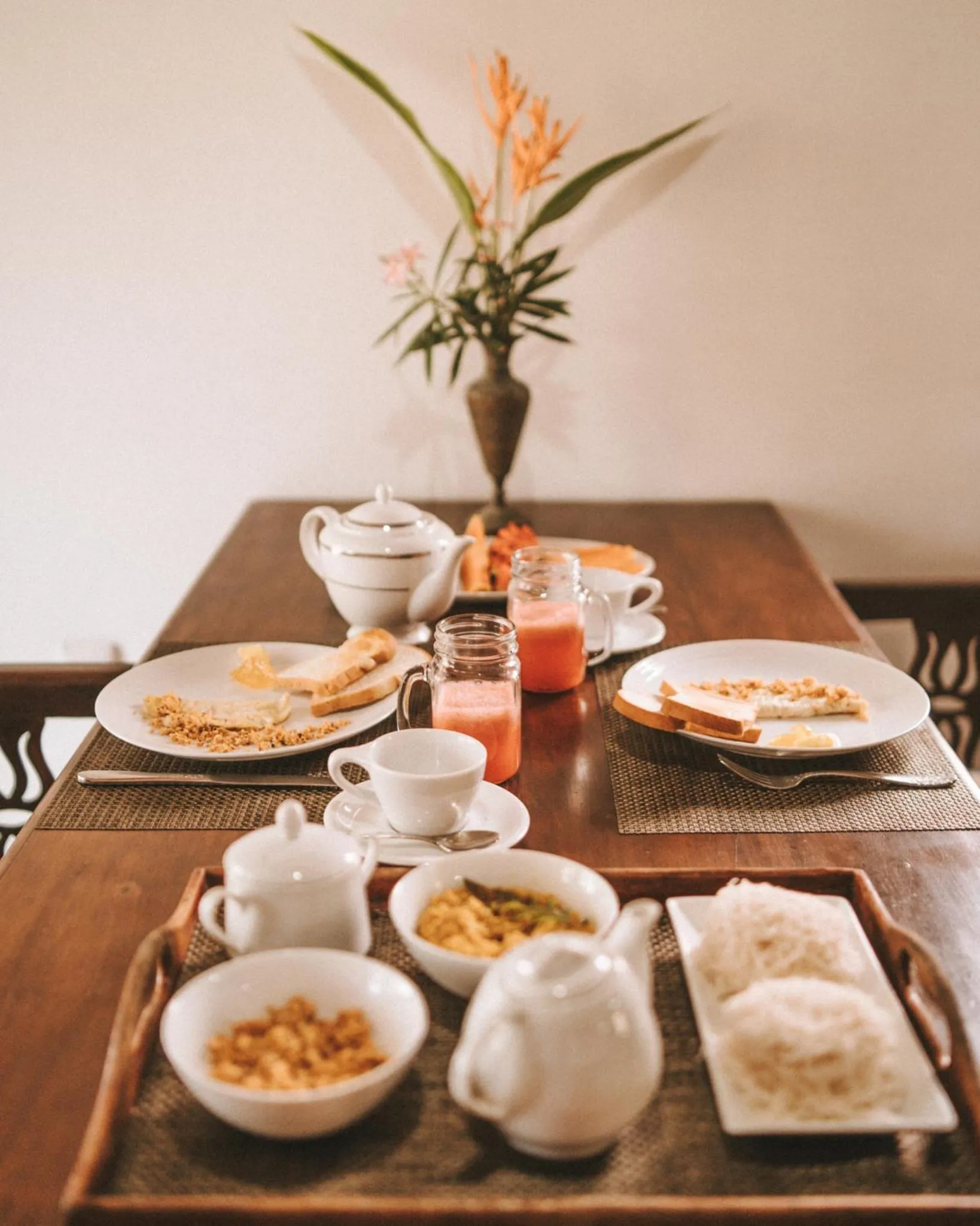 Continental breakfast in Villa Balapitiya Beach