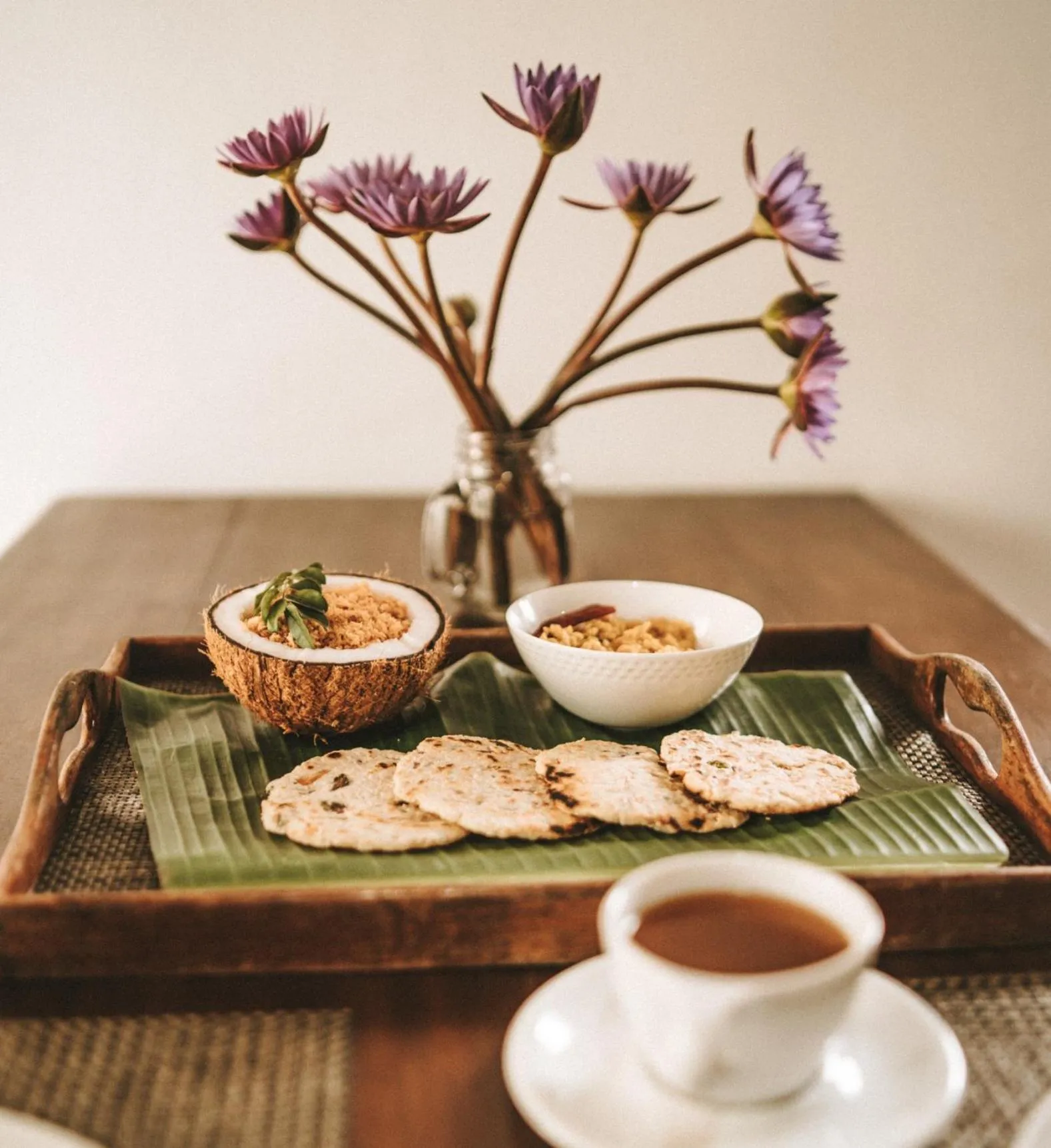 Asian breakfast in Villa Balapitiya Beach