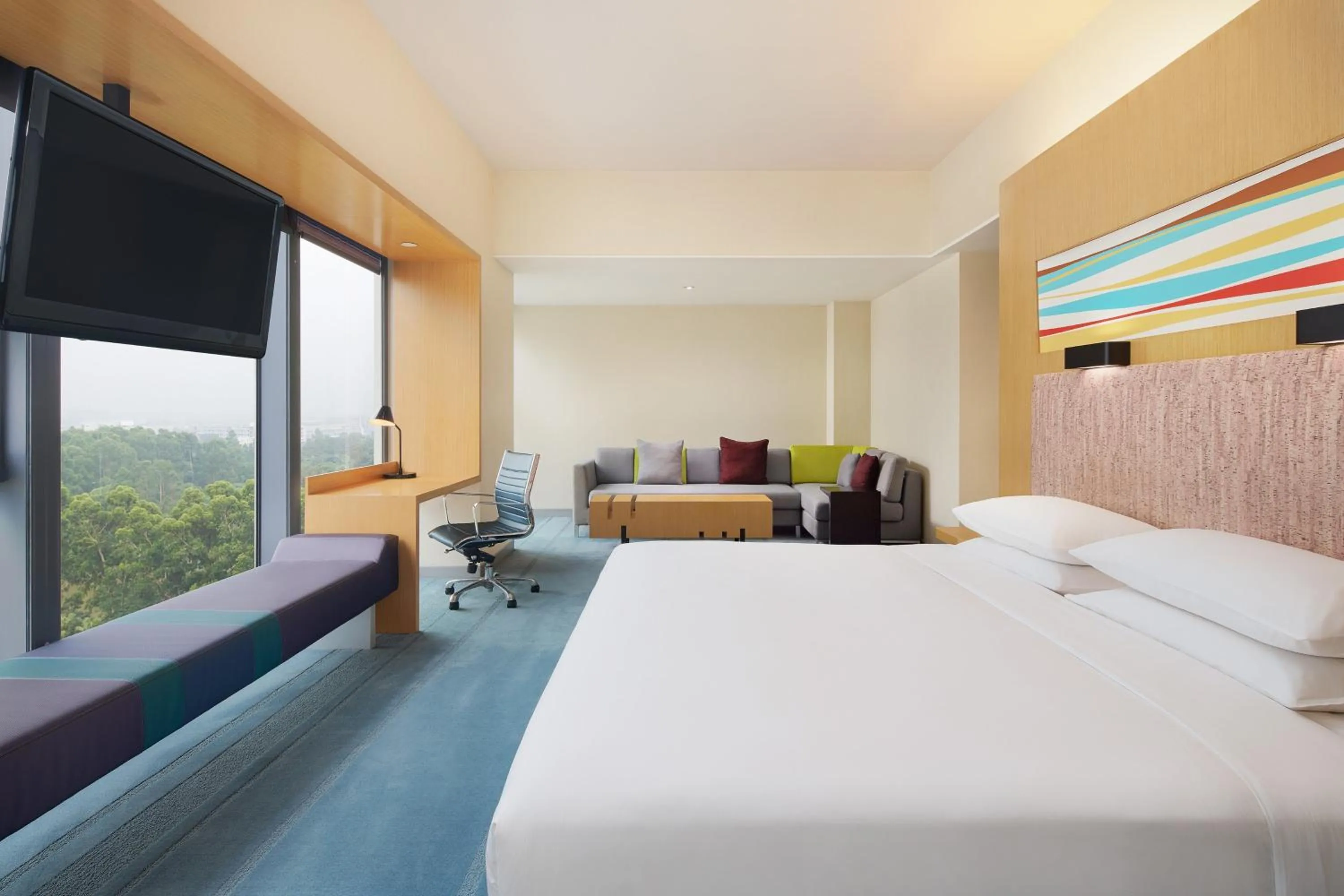 Photo of the whole room, Bed in Aloft Nanhai, Foshan