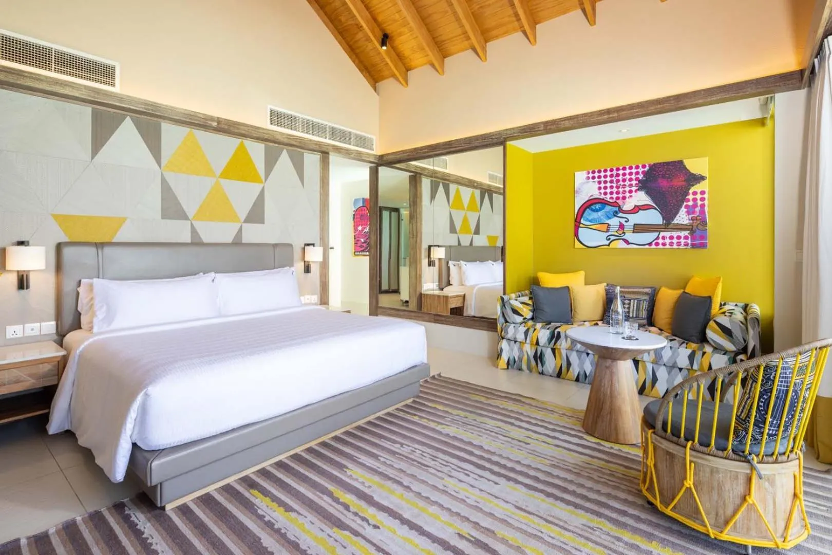 Bedroom, Bed in Hard Rock Hotel Maldives - FREE transfer for stays until 21st Dec 2025 and 11th Jan to 30th Apr 2026