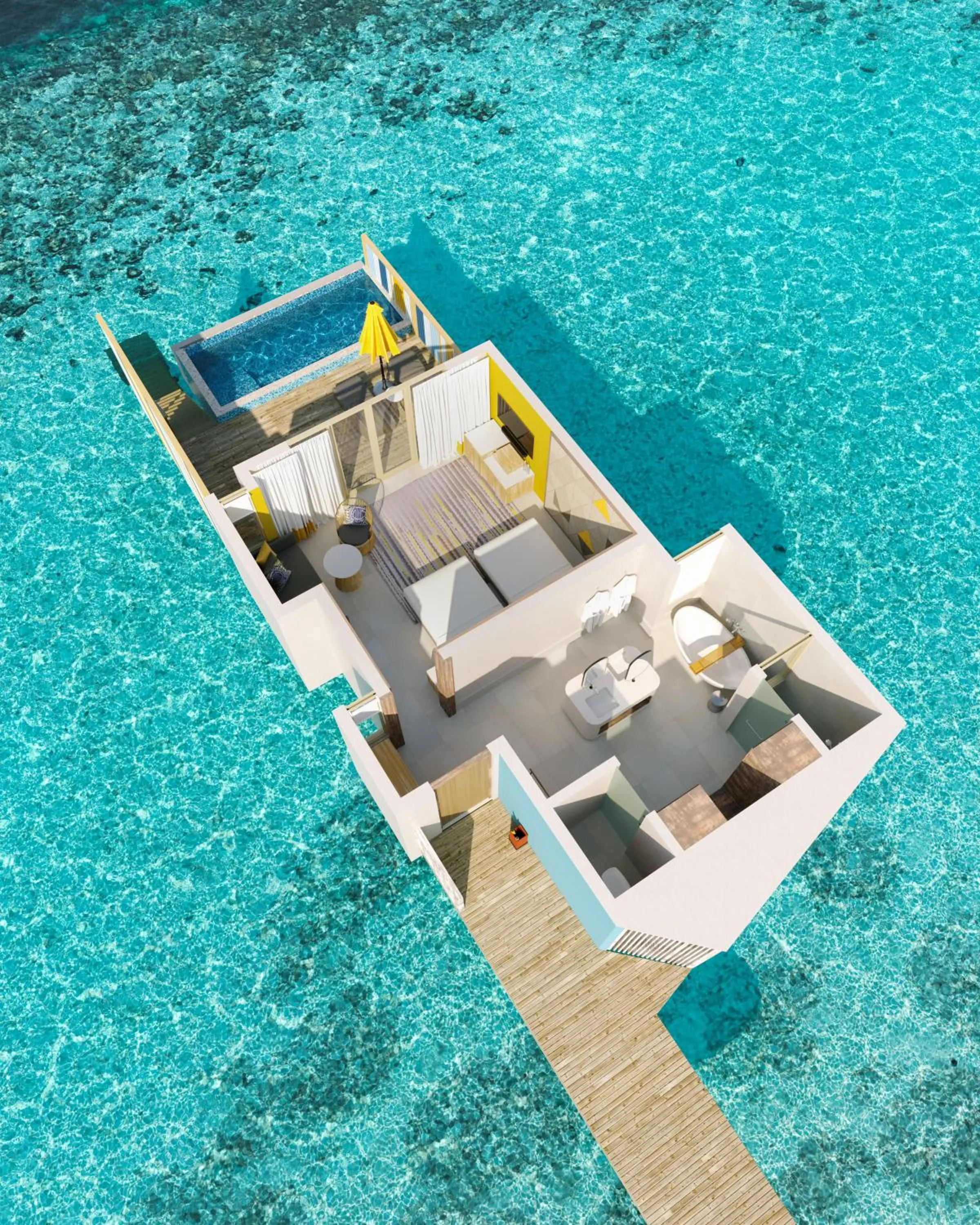 Floor plan in Hard Rock Hotel Maldives - FREE transfer for stays from 01st Mar to 31st Oct 2026