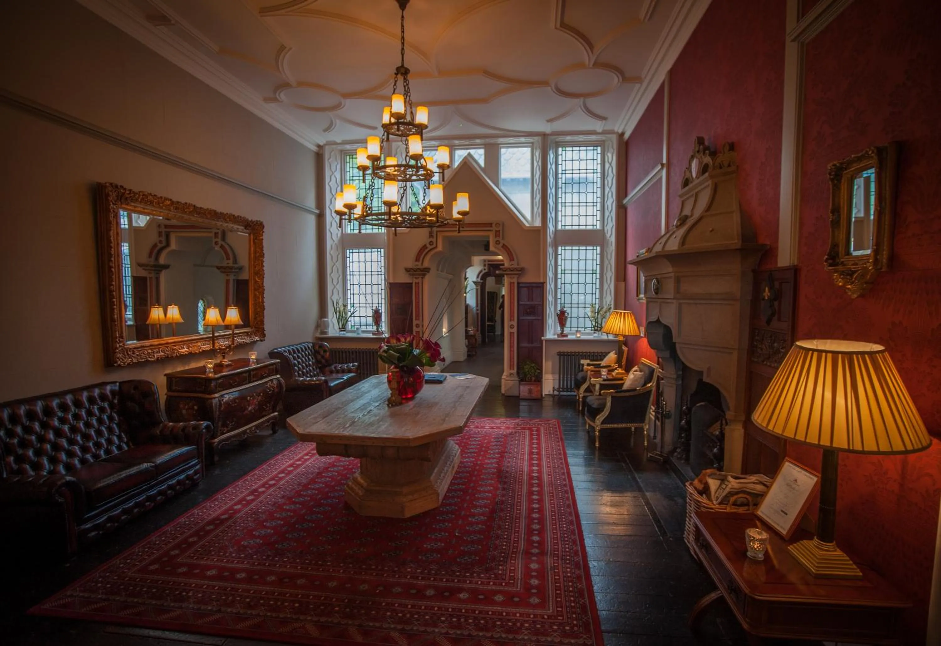 Lobby or reception in Château Rhianfa