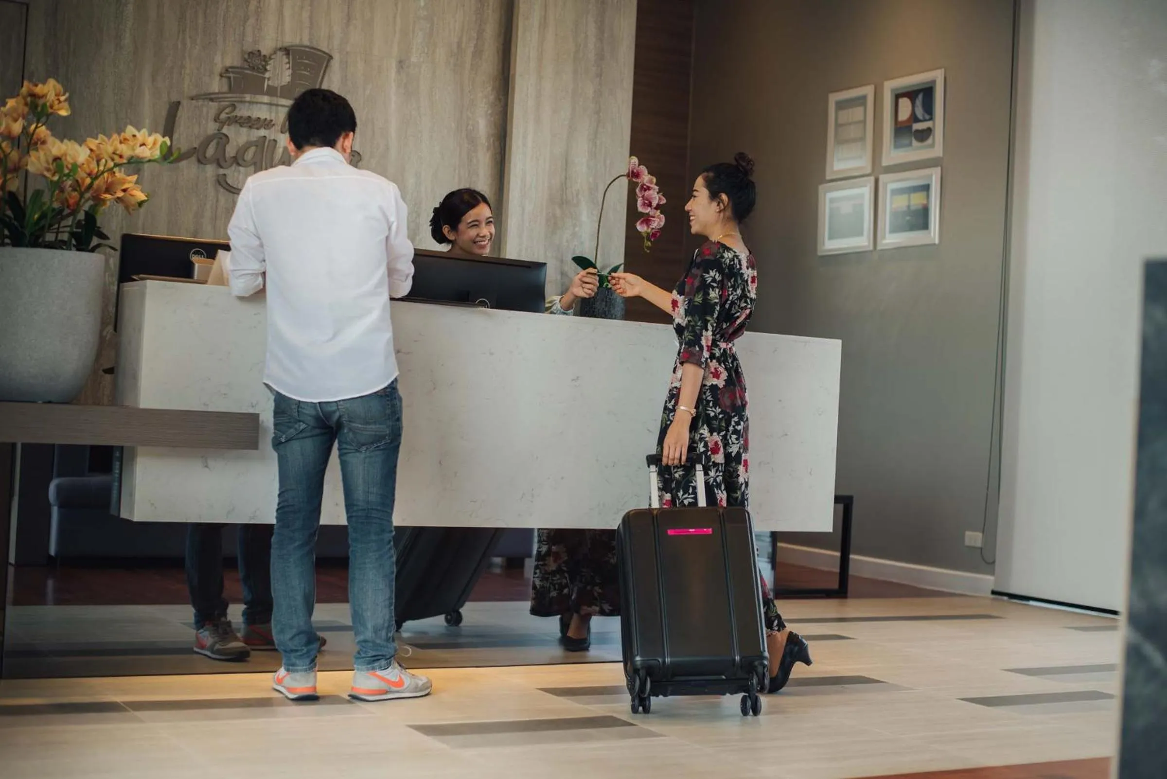 People in Green Ville Laguna Hotel