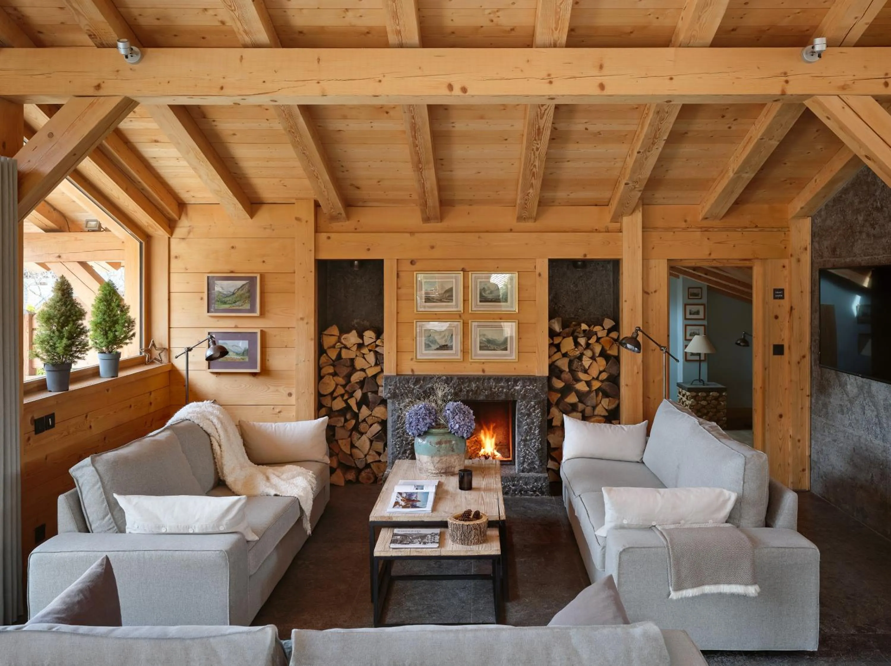 Living room in Les Rives d'Argentière