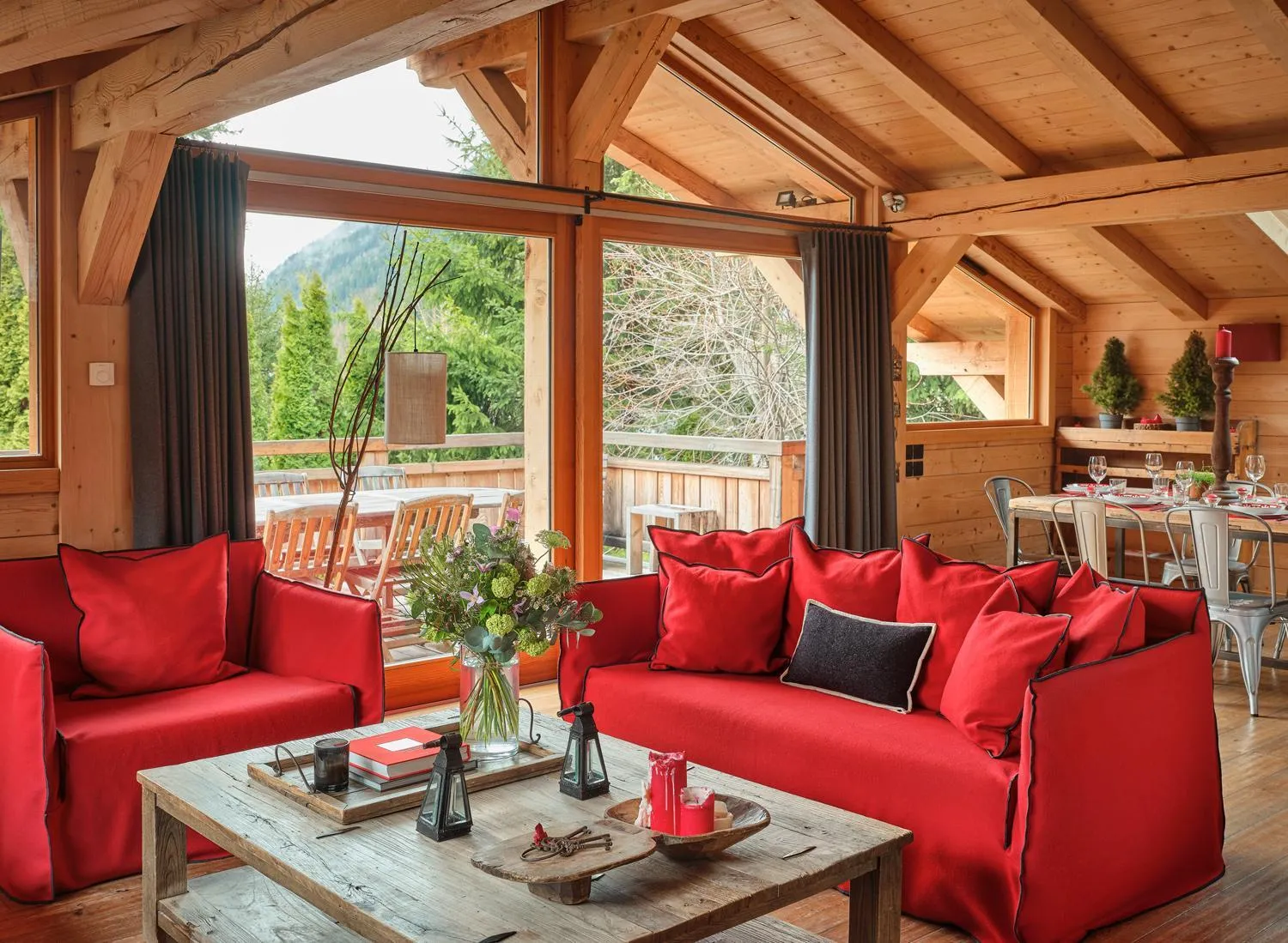 Living room in Les Rives d'Argentière