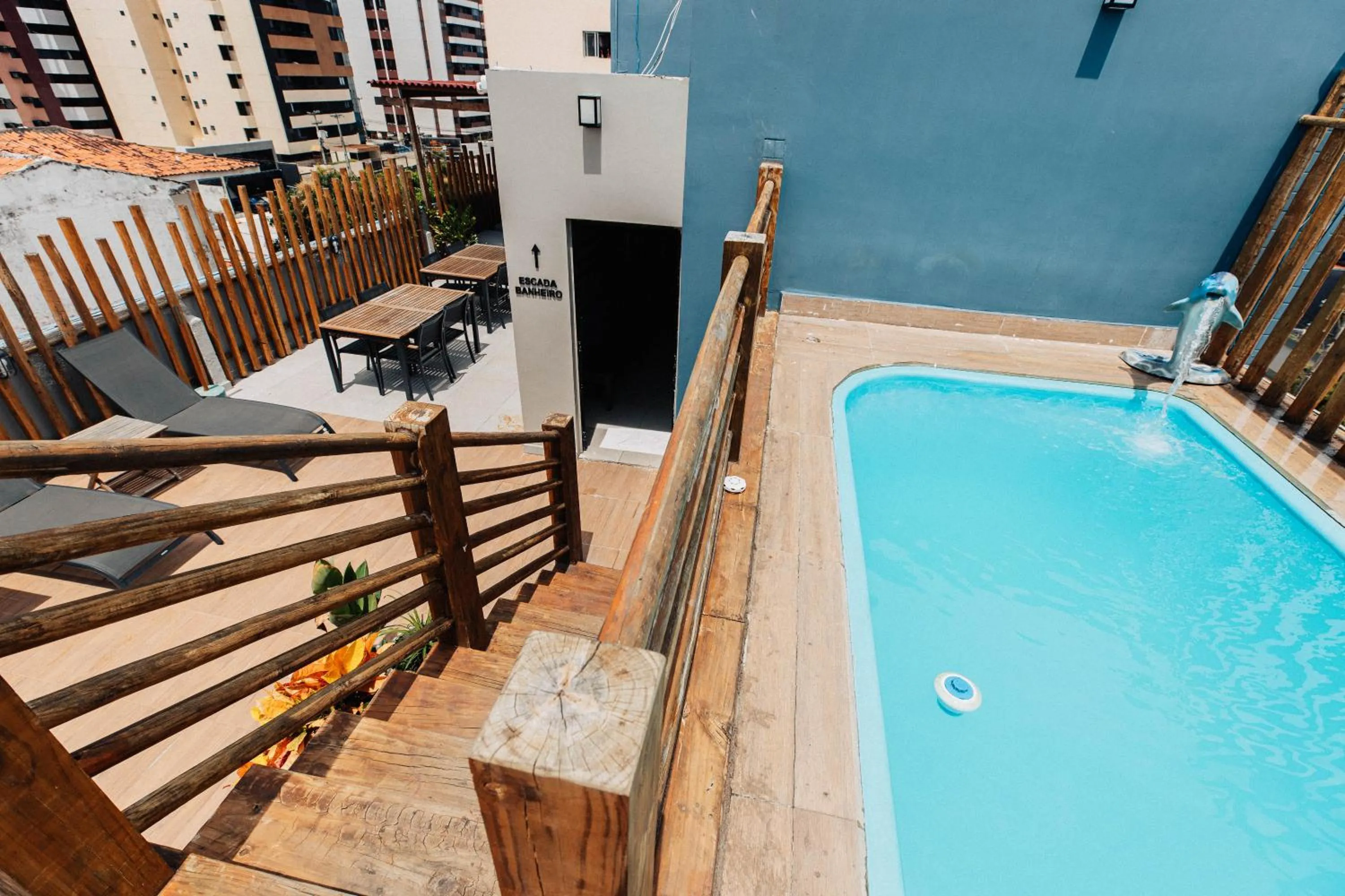 Pool view in Pousada Capital das Águas