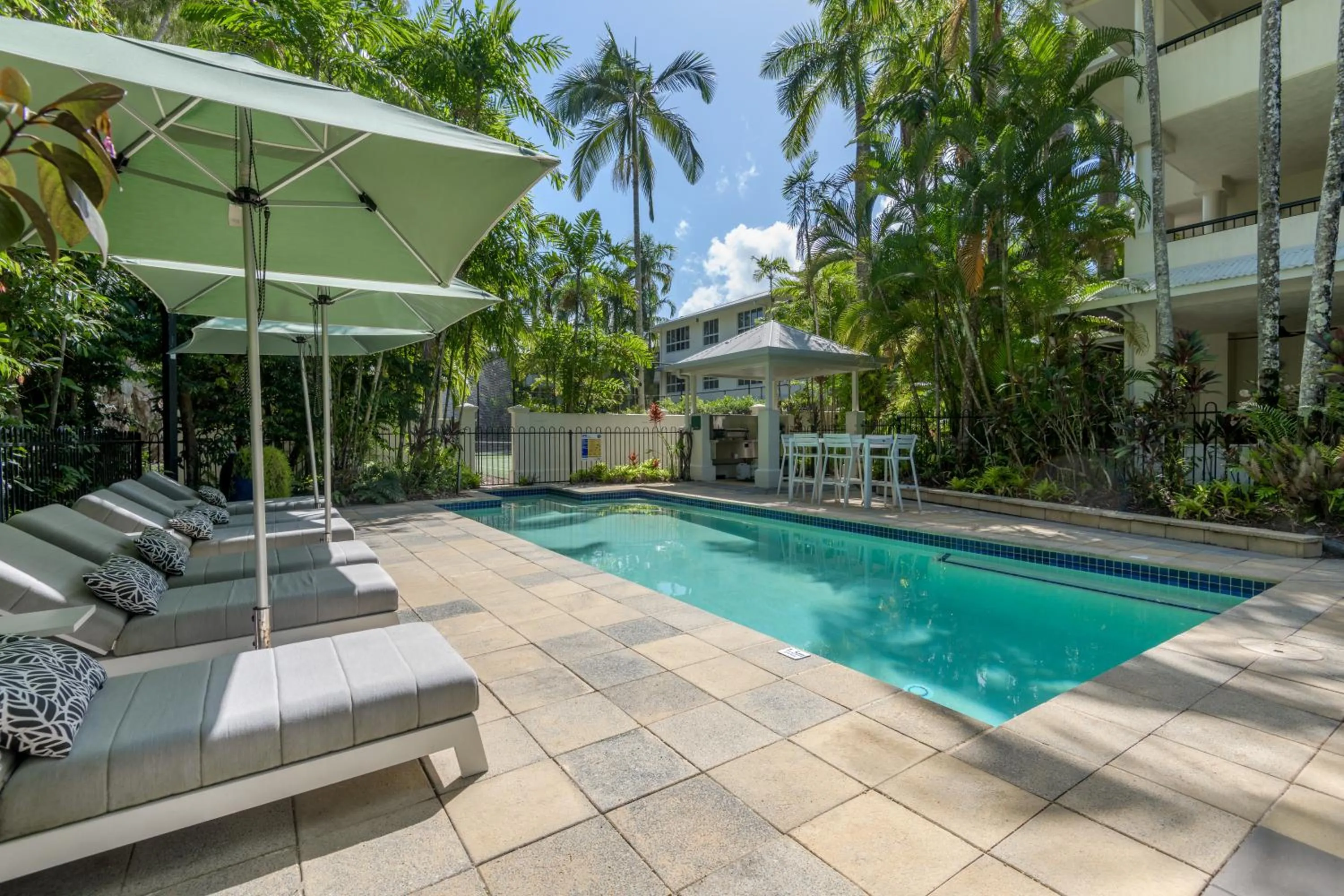 Pool view in Mandalay Luxury Beachfront Apartments