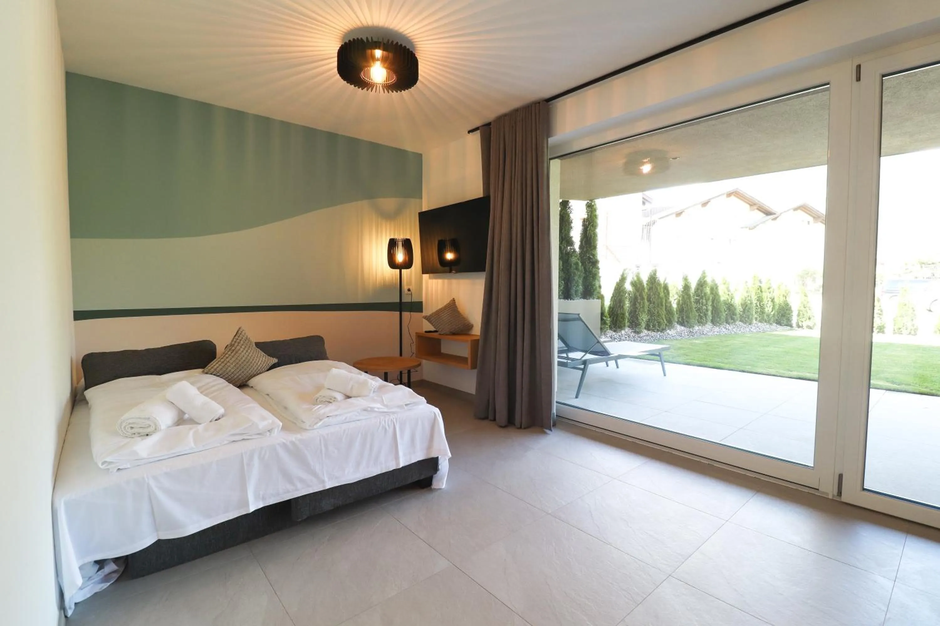 Living room, Bed in Residence Montani