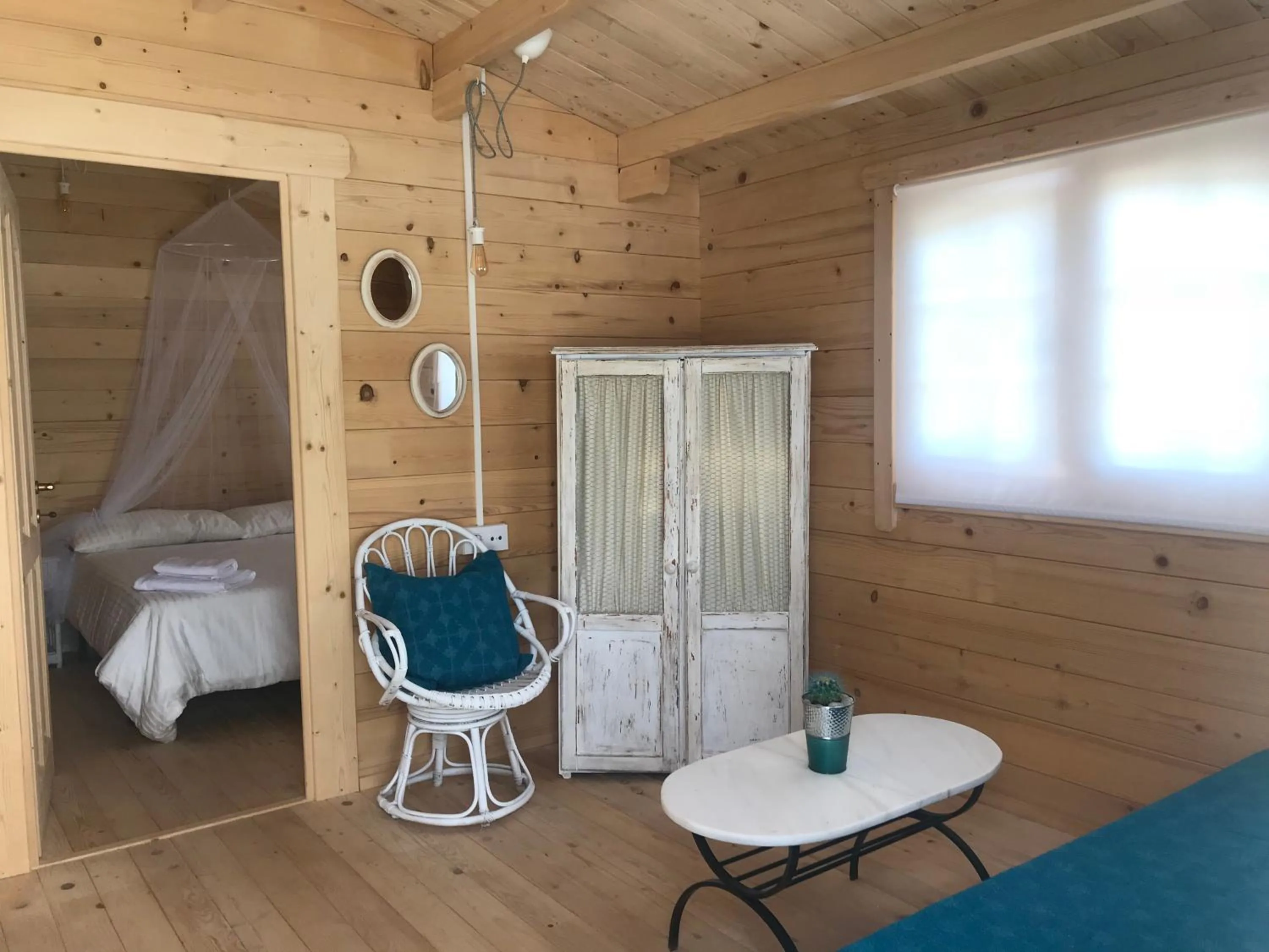 Living room in Casas de Maderas Wooden Cabin