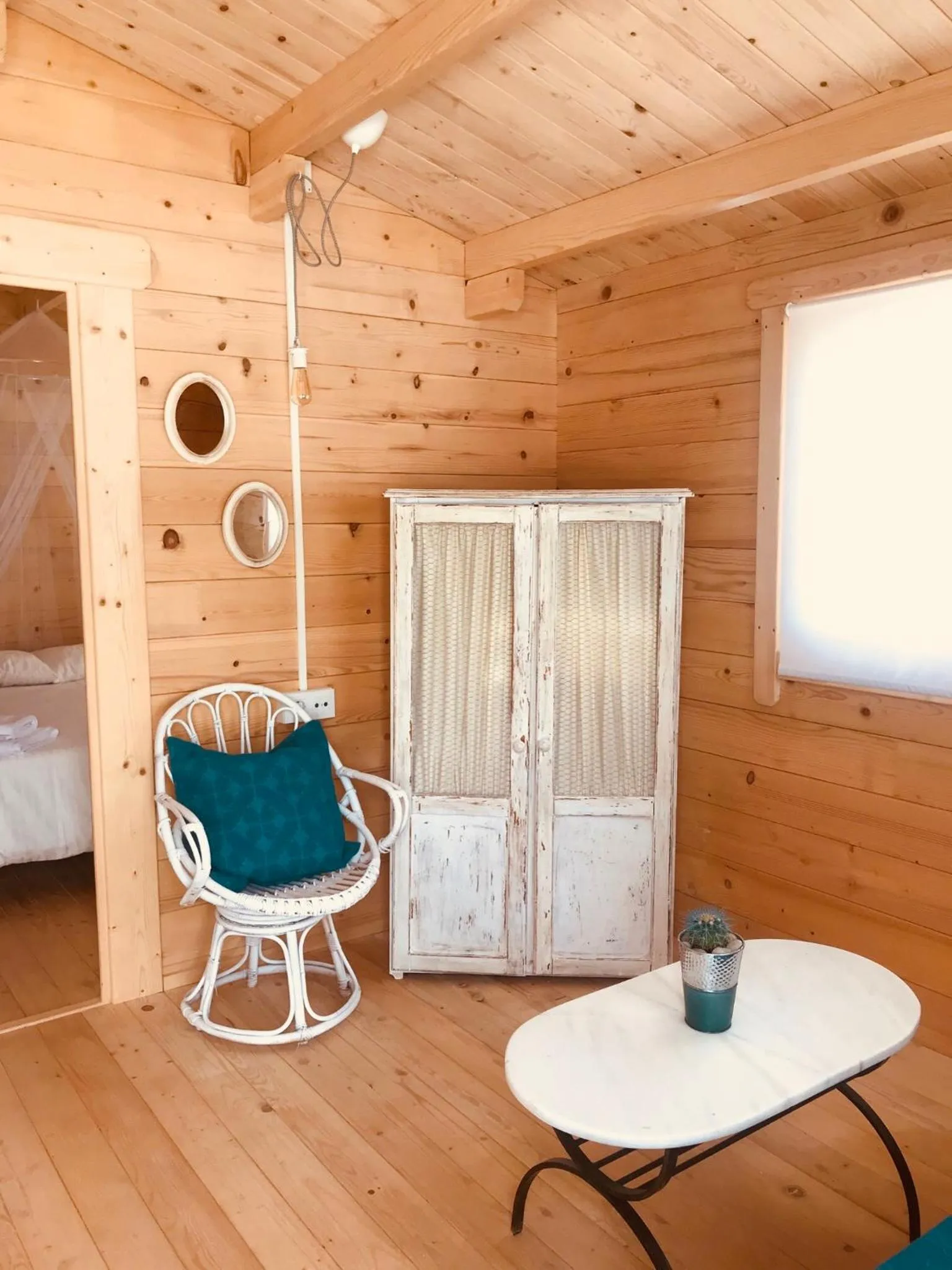 Living room in Casas de Maderas Wooden Cabin