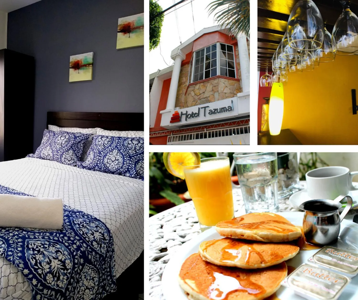 Property building, Bed in Hotel Tazumal House