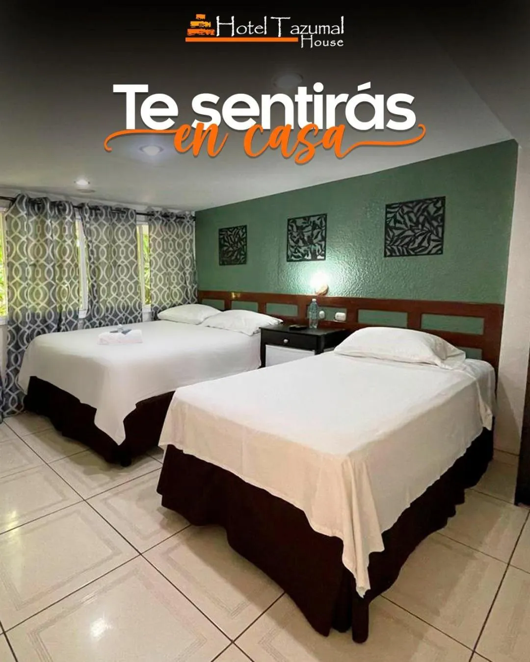 Bed in Hotel Tazumal House