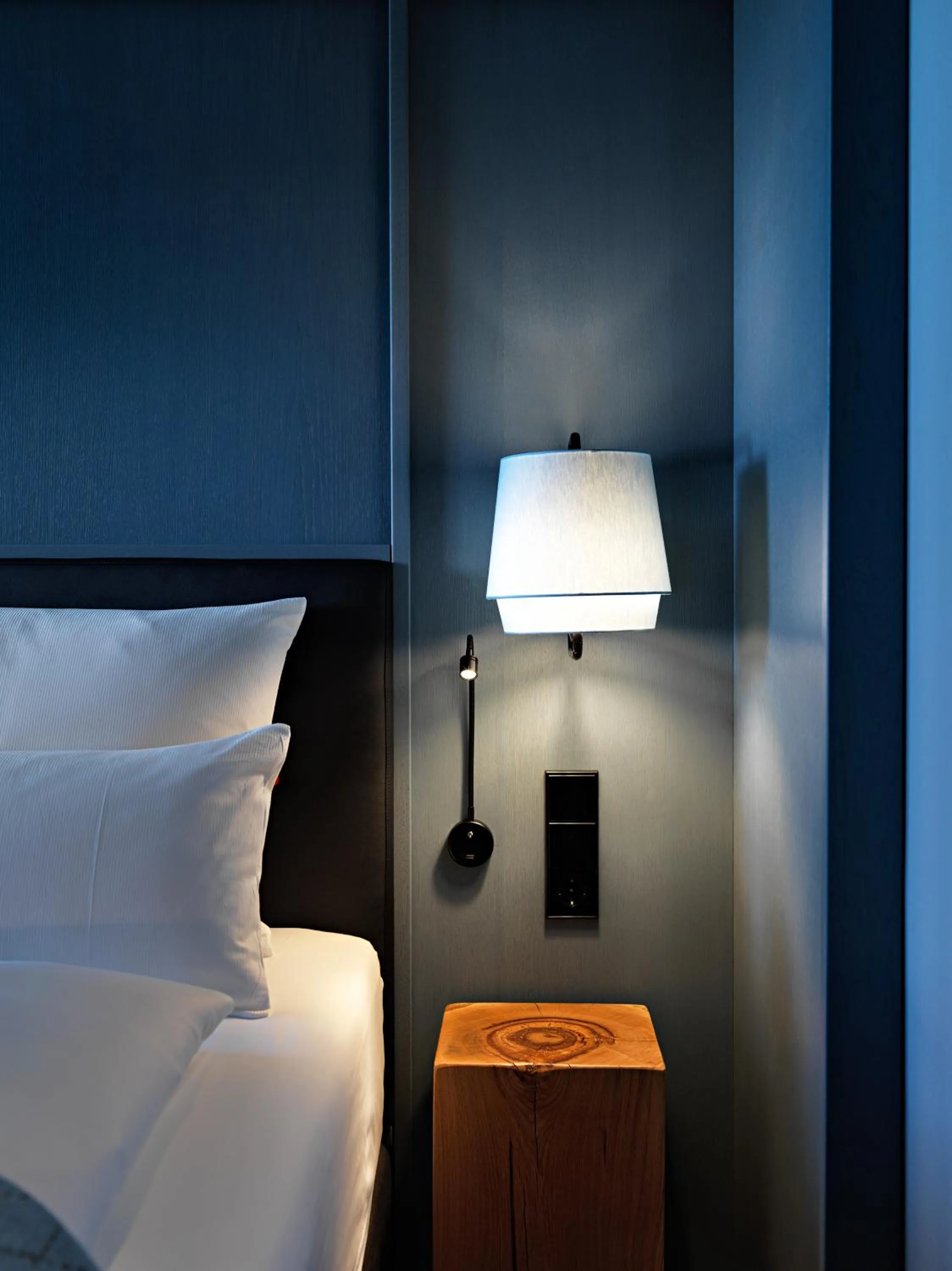 Decorative detail, Bed in Panoramahotel Waldenburg