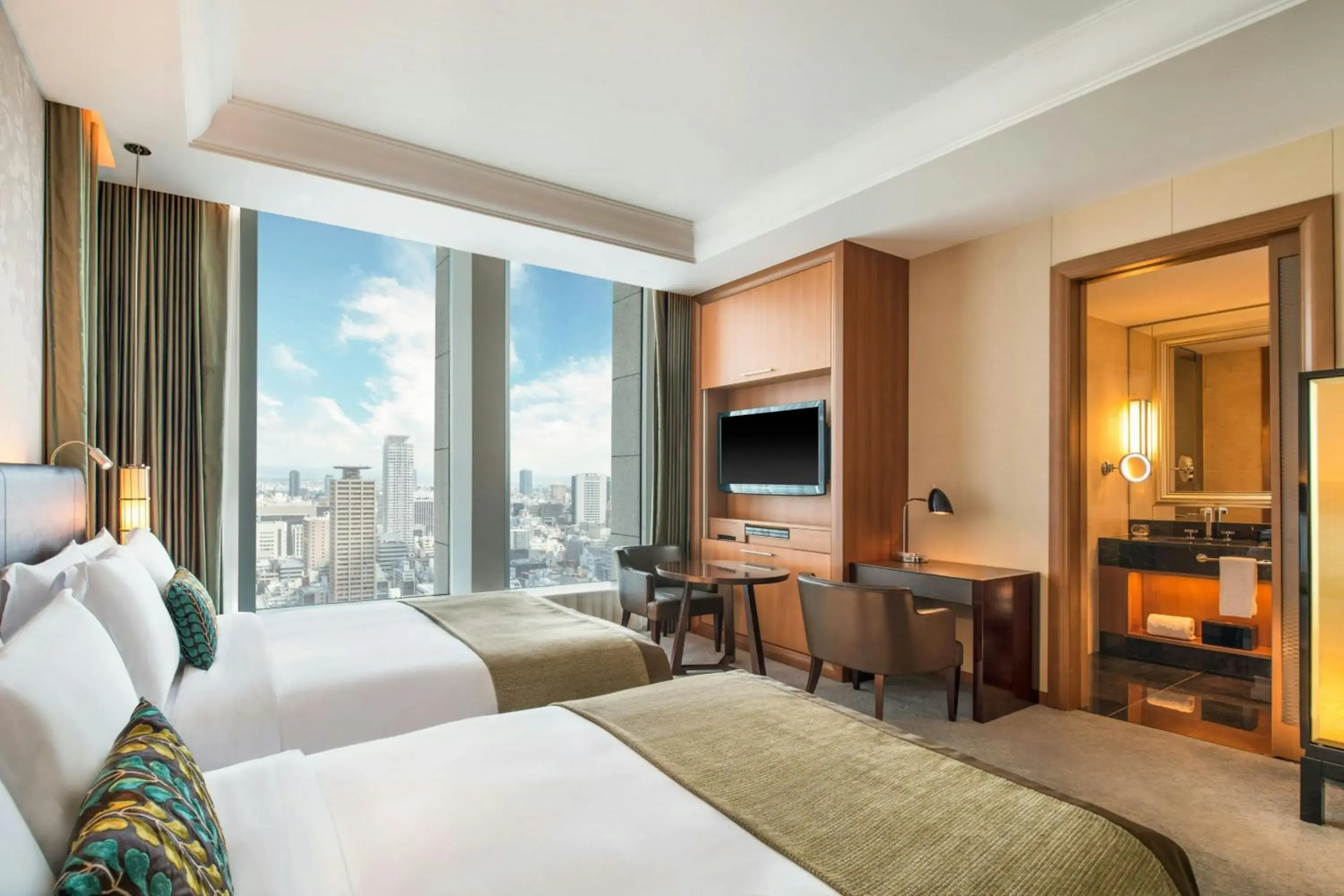Deluxe Double Room with Two Double Beds and City View in The St. Regis Osaka Deluxe Double Room with Two Double Beds and City View in The St. Regis Osaka