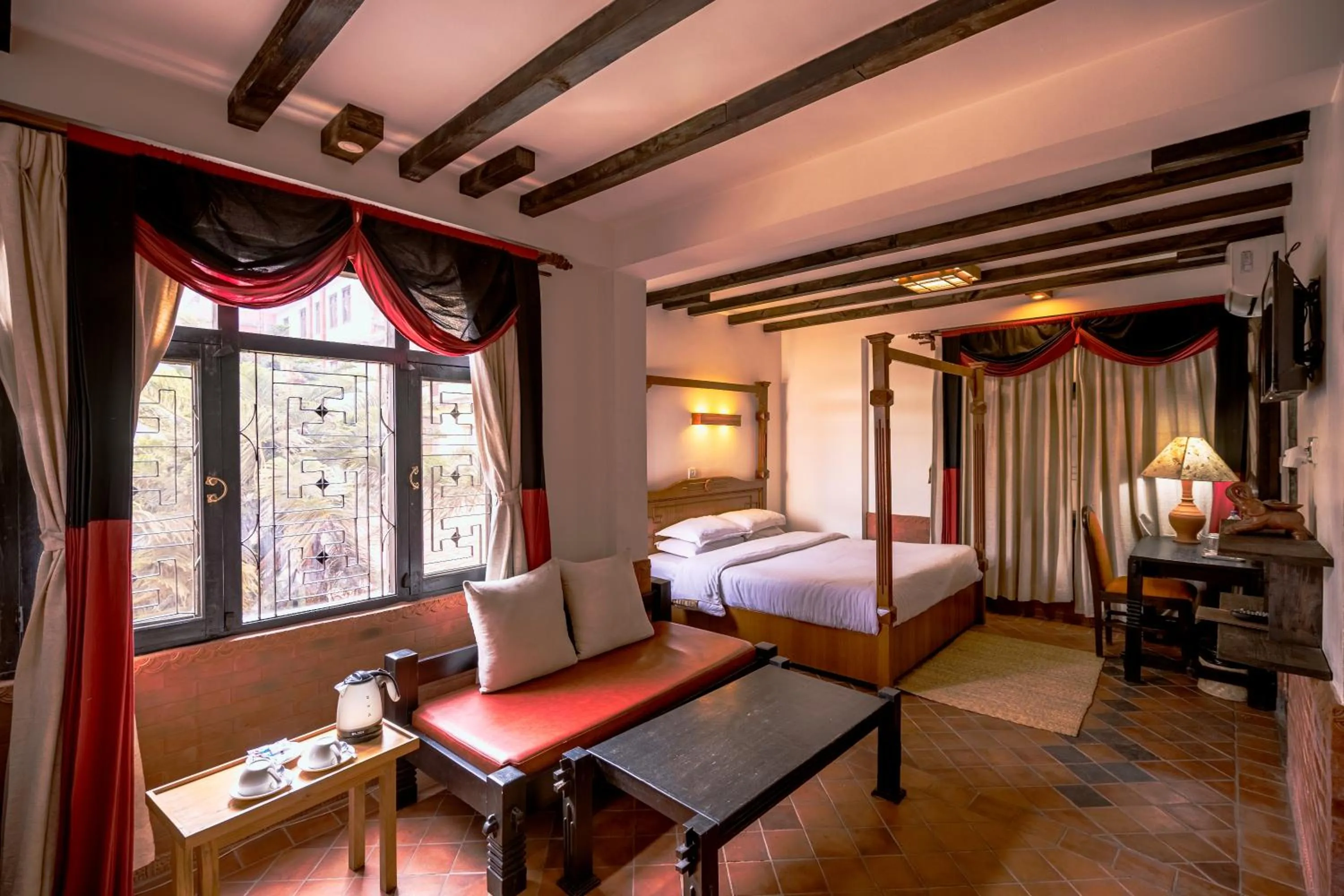 Bed in Hotel Ganesh Himal