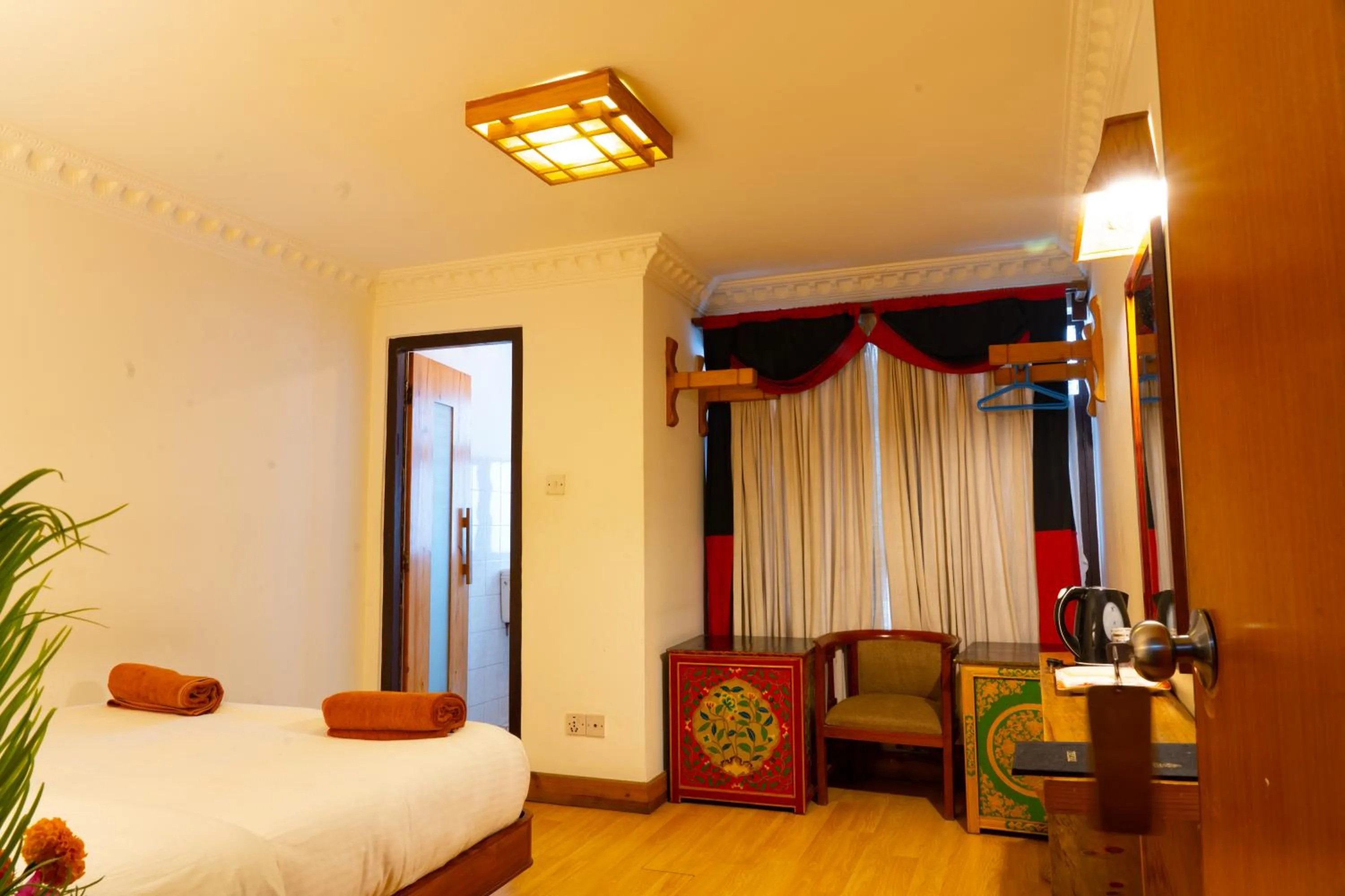 Bed in Hotel Ganesh Himal