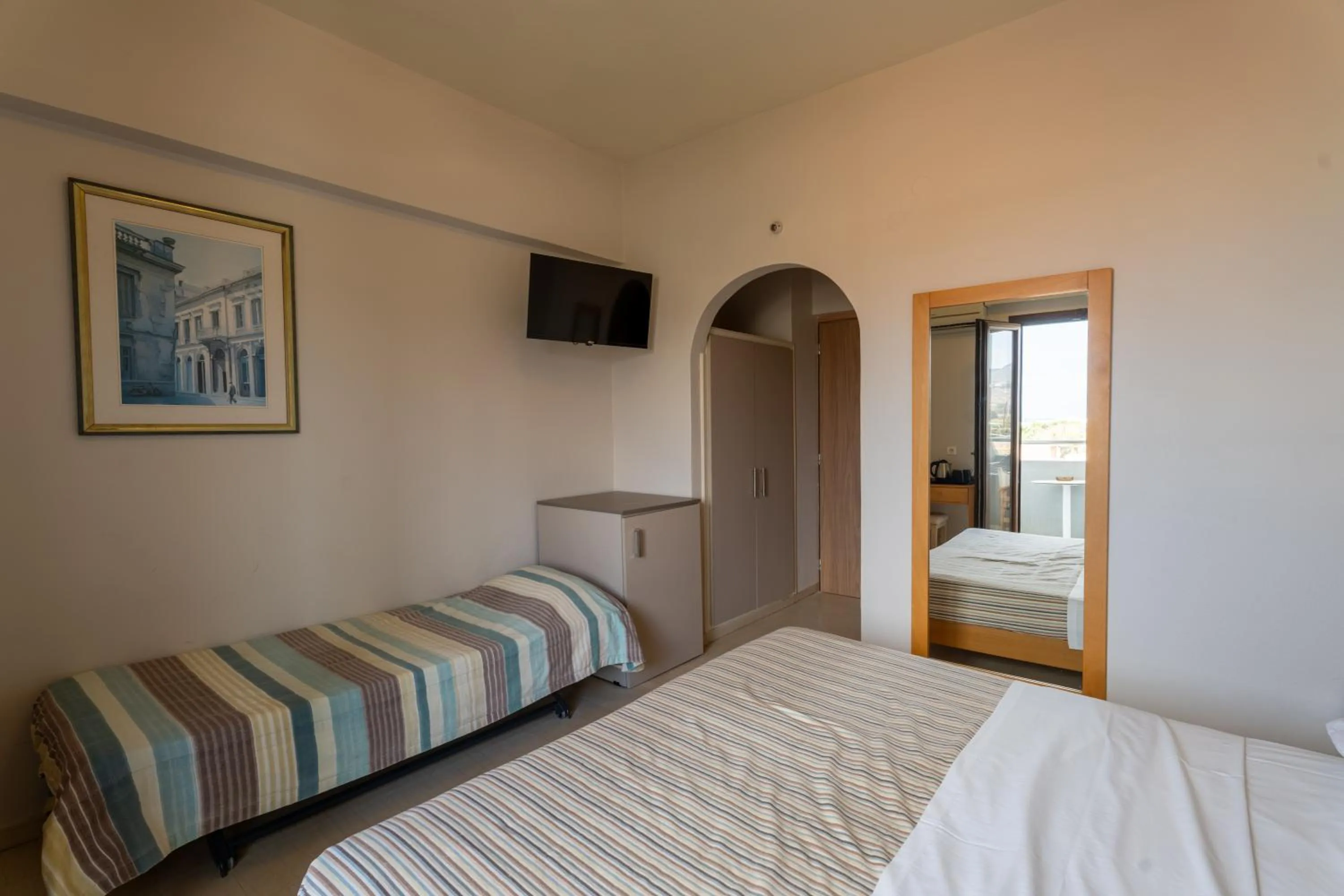 Bedroom, Bed in Dimitra Hotel & Apartments by Omilos Hotels