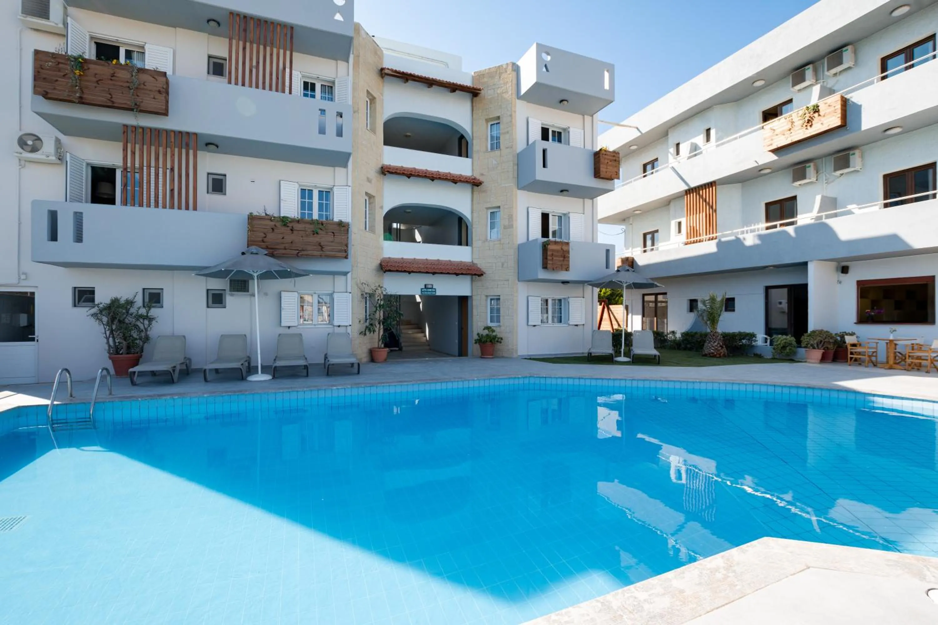 Property building in Dimitra Hotel & Apartments by Omilos Hotels