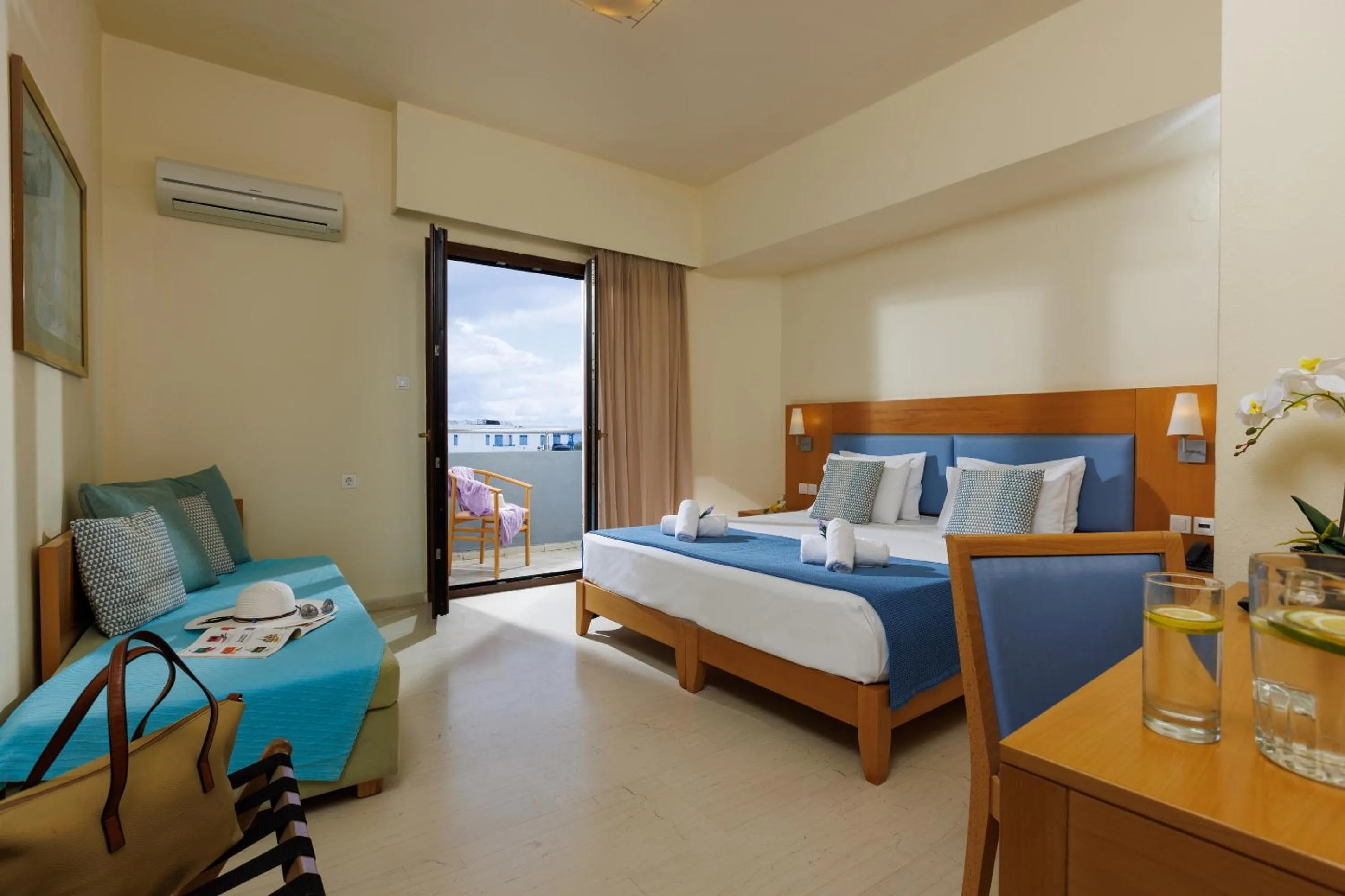 View (from property/room), Bed in Dimitra Hotel & Apartments by Omilos Hotels