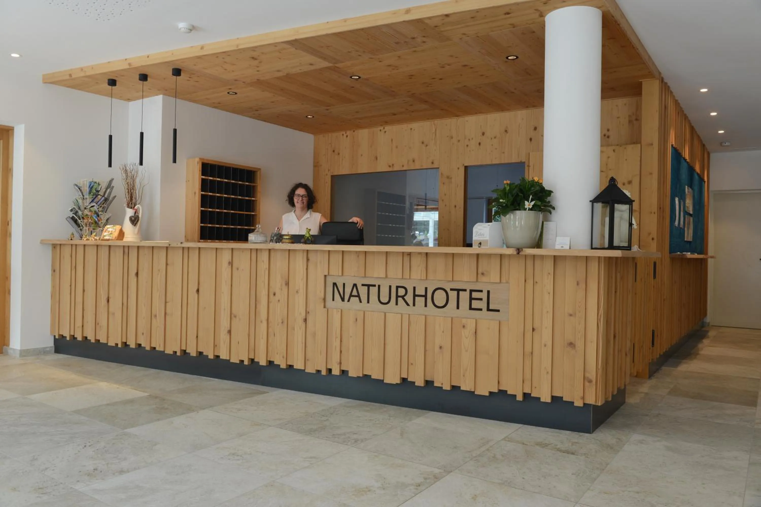 Lobby or reception in Naturhotel Haller
