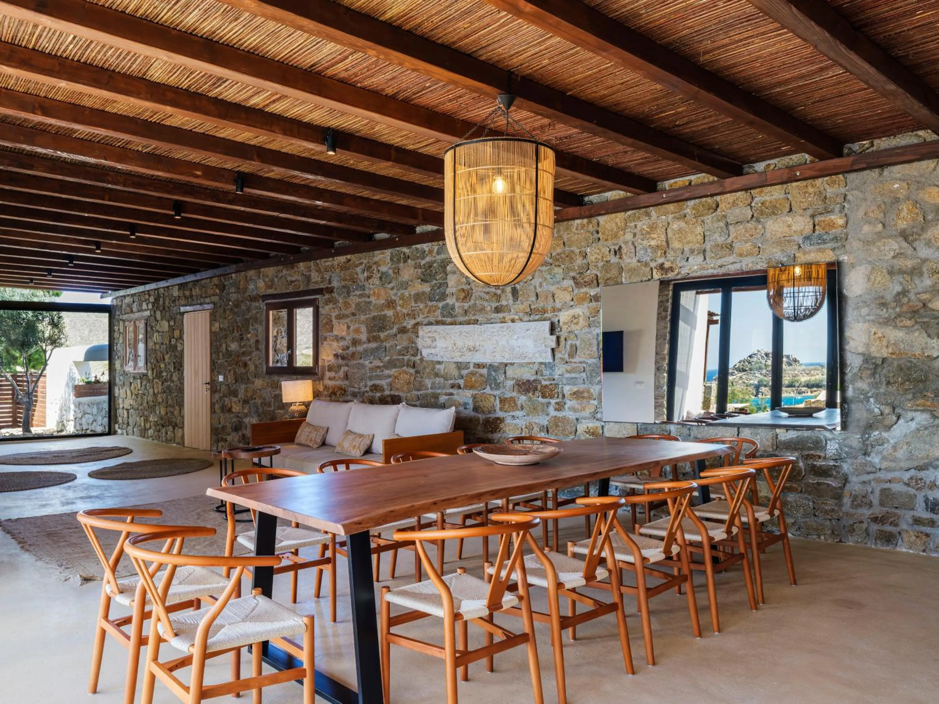 Living room in Trinity Mykonos - Beachfront Villa