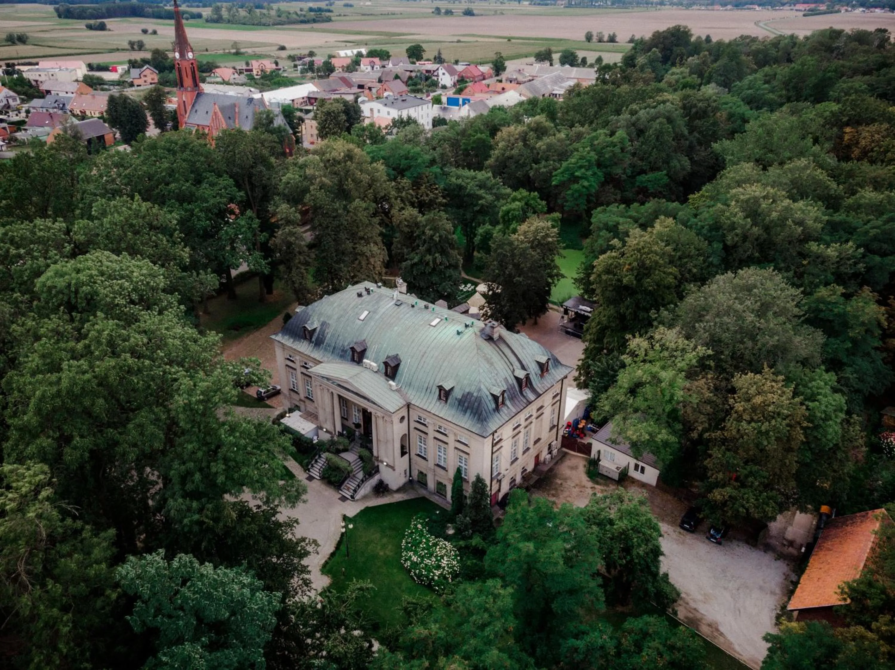 Bird's eye view in Pałac Pakosław