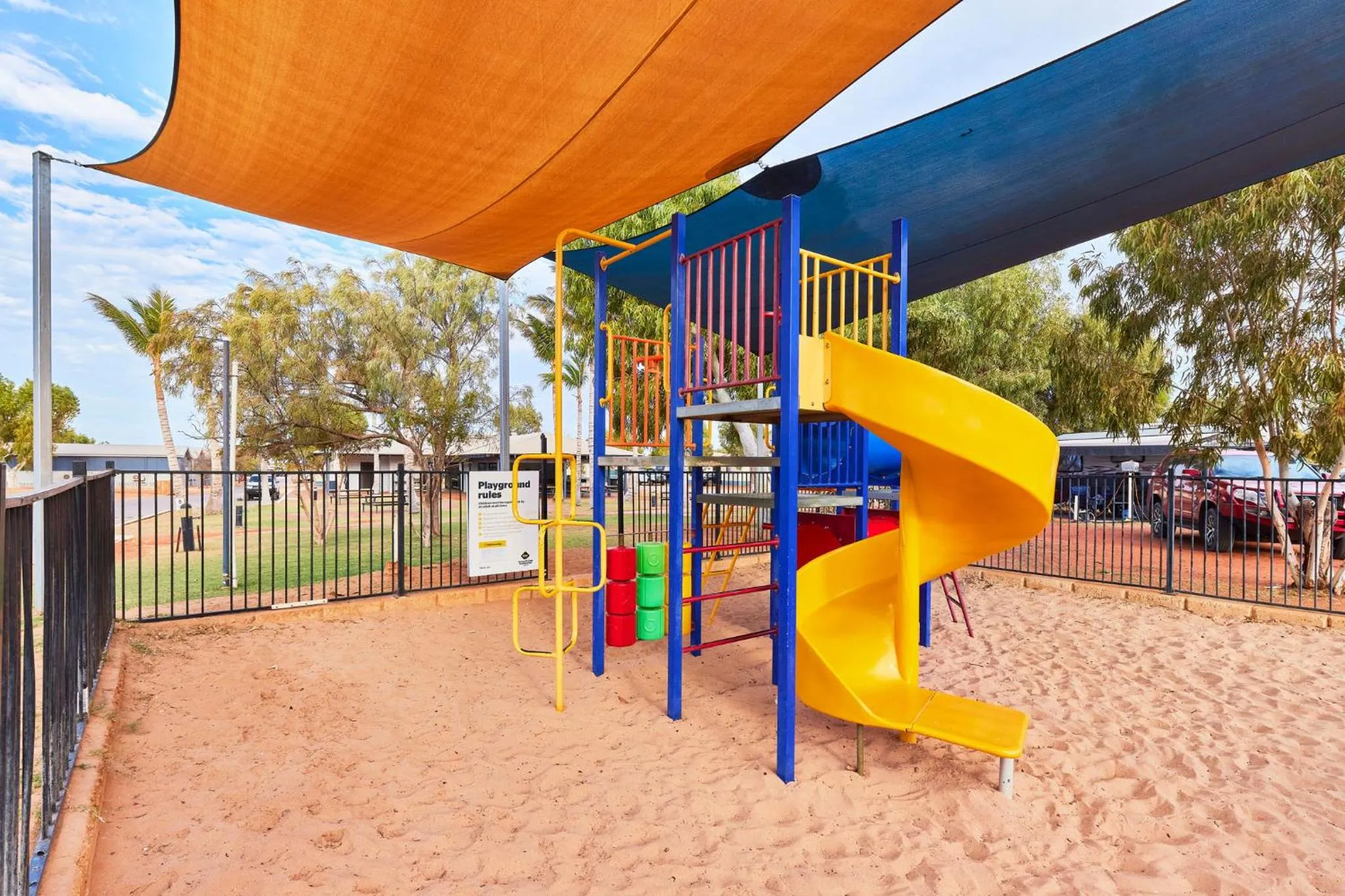 Children play ground in RAC Exmouth Cape Holiday Park