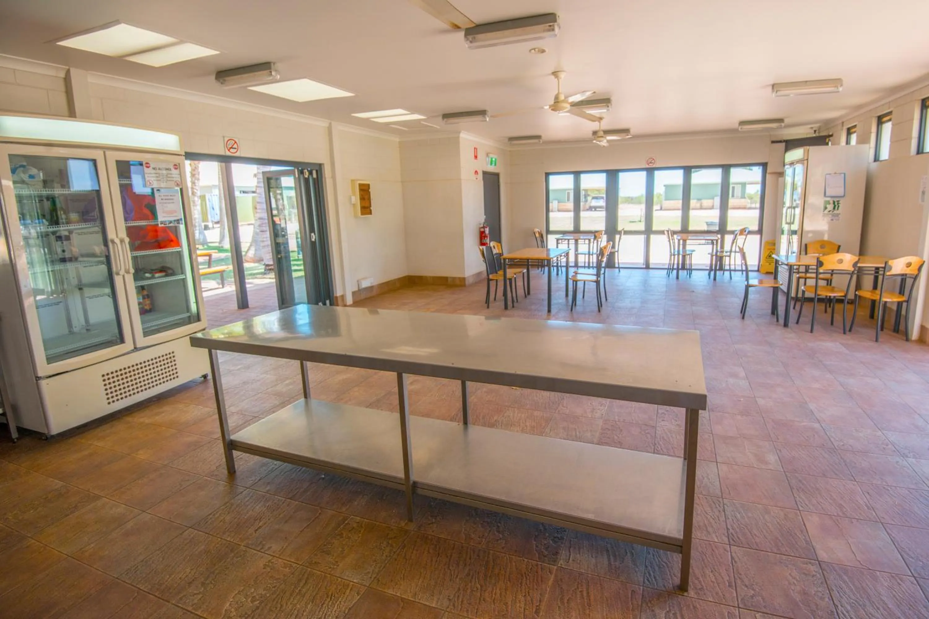 Communal kitchen in RAC Exmouth Cape Holiday Park