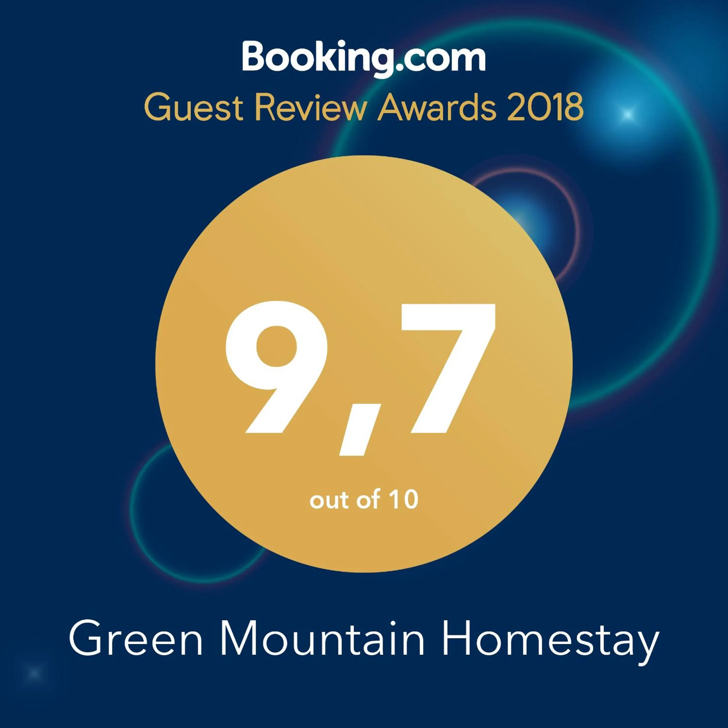 Certificate/Award in Green Mountain Homestay