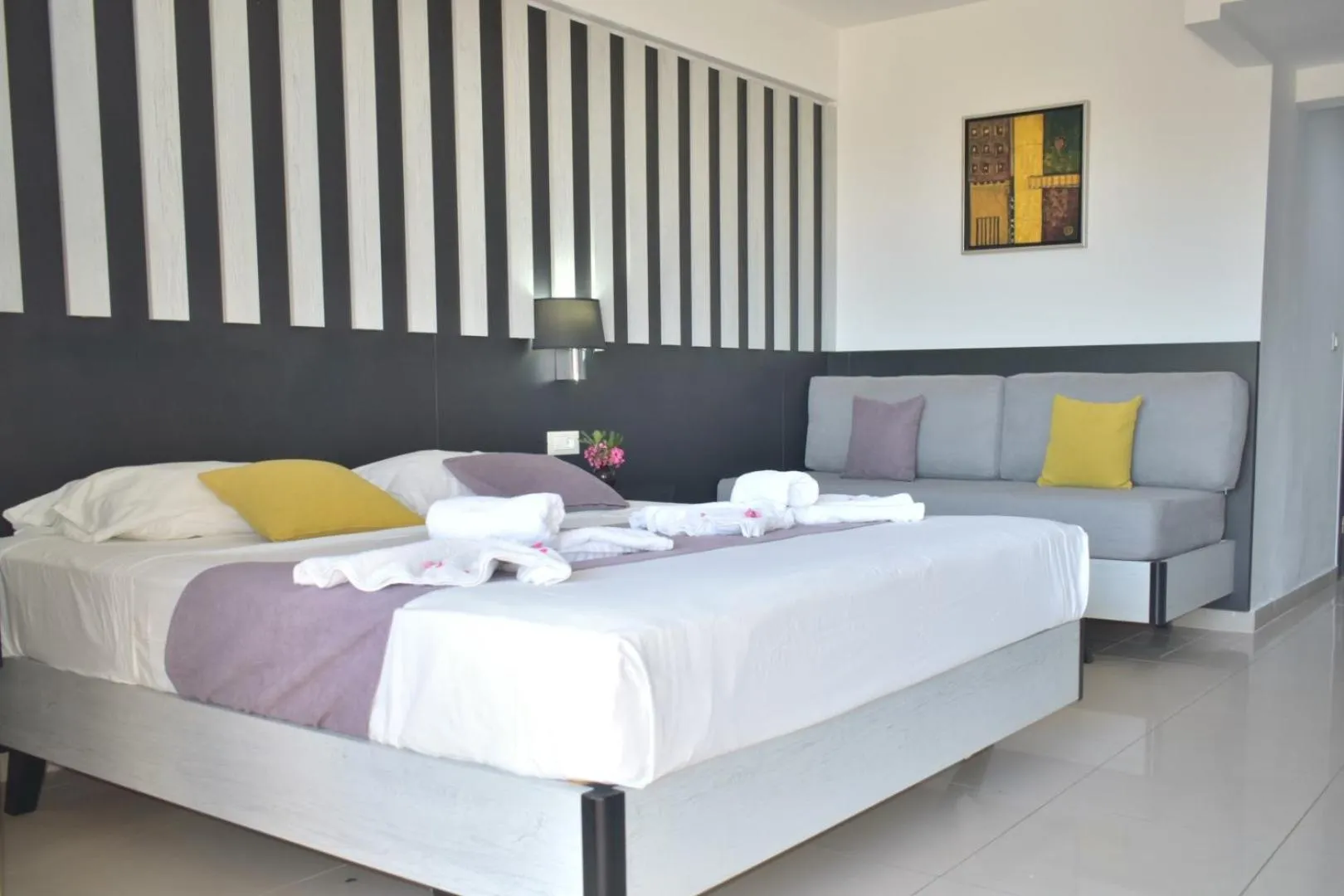 Bed in Galini Sea View