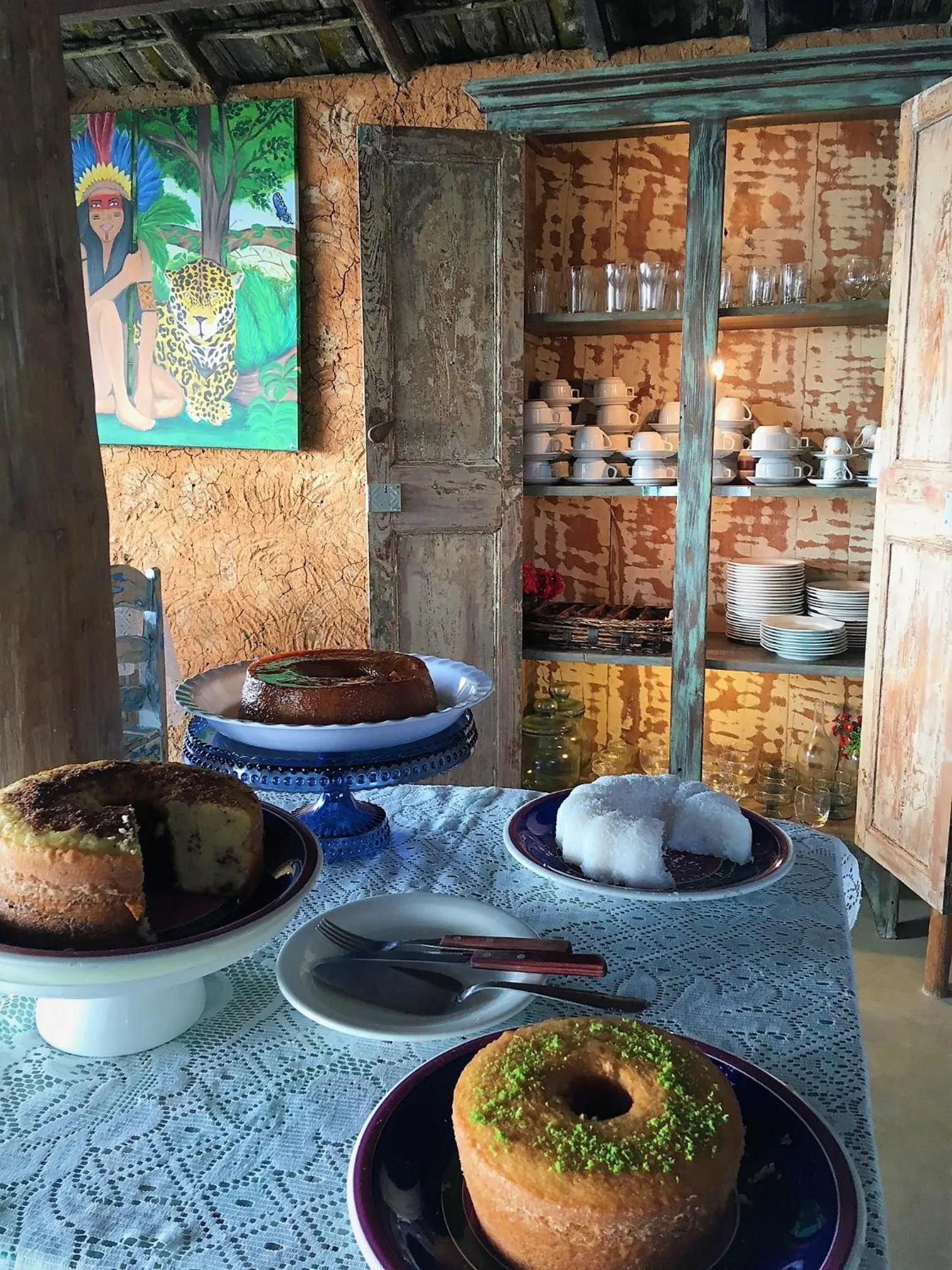 American breakfast in Pousada San Antonio Praia